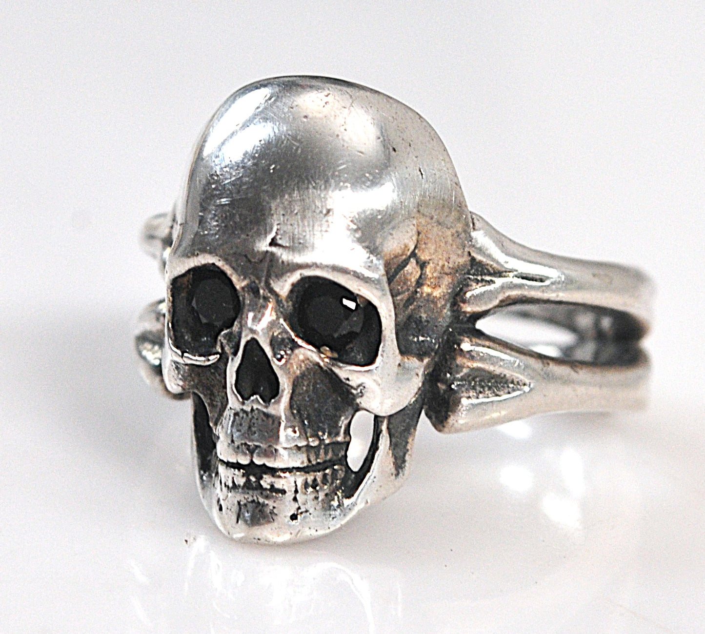 Sterling Silver Bone Skull Ring