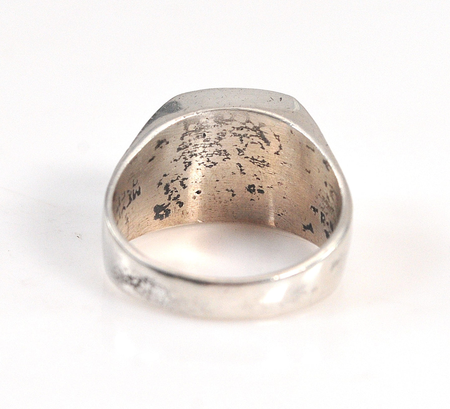 Vintage Taxco Sterling Silver Turquoise Chip Inlay Ring