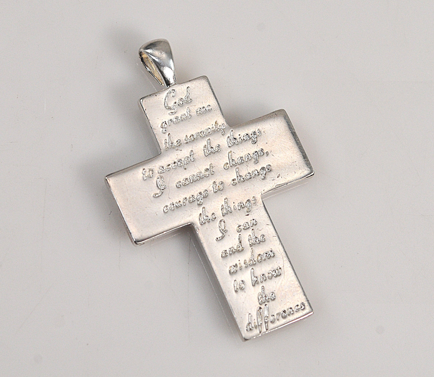 Chateau D'Argent Sterling Silver Serenity Floral Cross Pendant