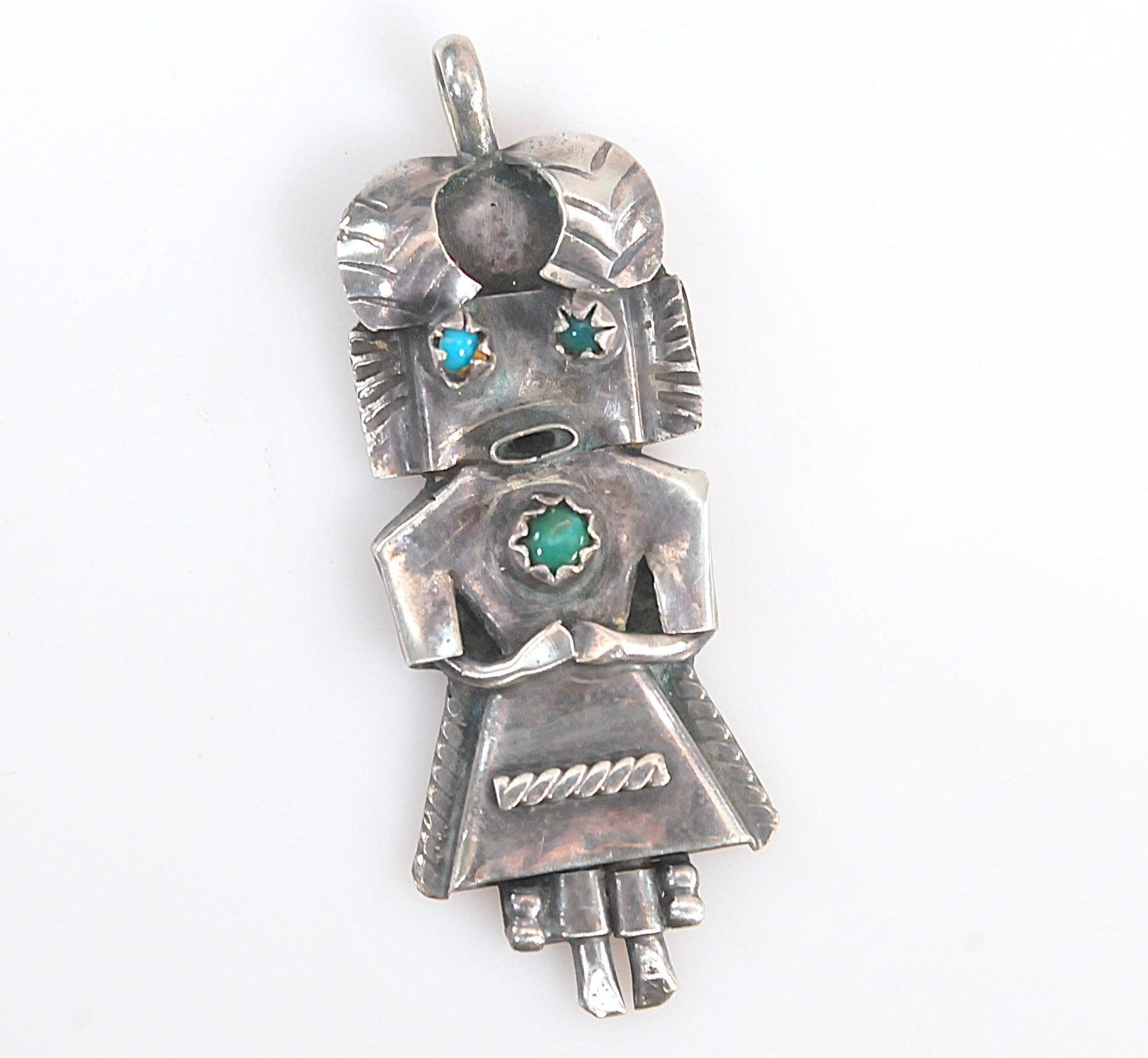 Orville Manygoats Navajo Sterling Silver Kachina Pendant