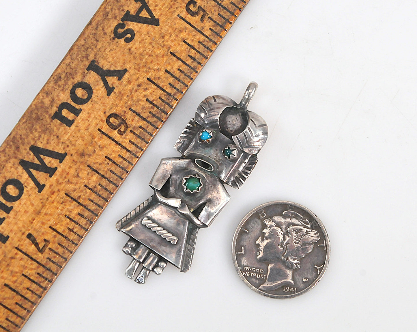 Orville Manygoats Navajo Sterling Silver Kachina Pendant