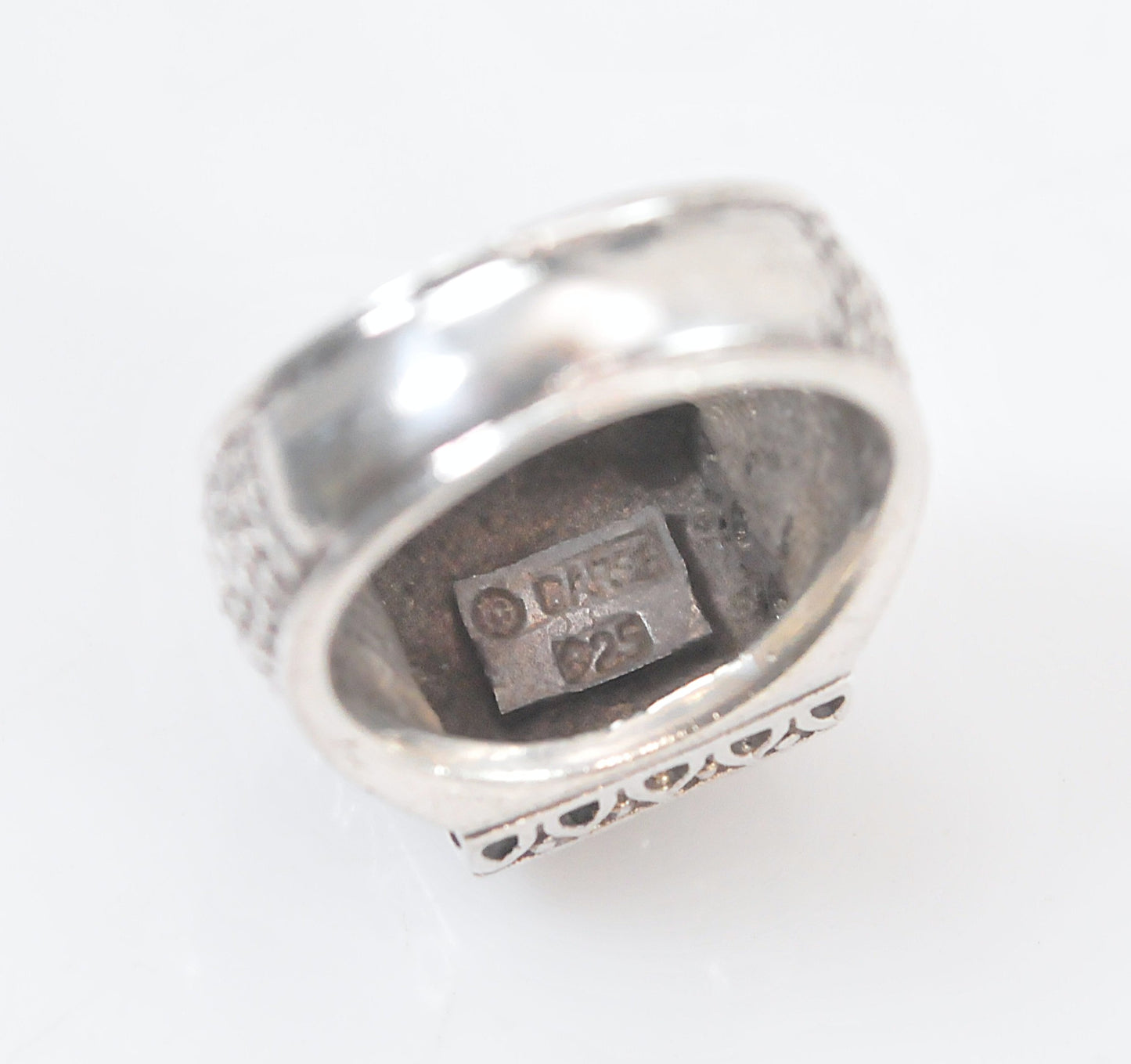 Barse Sterling Silver Turquoise Coral Ring