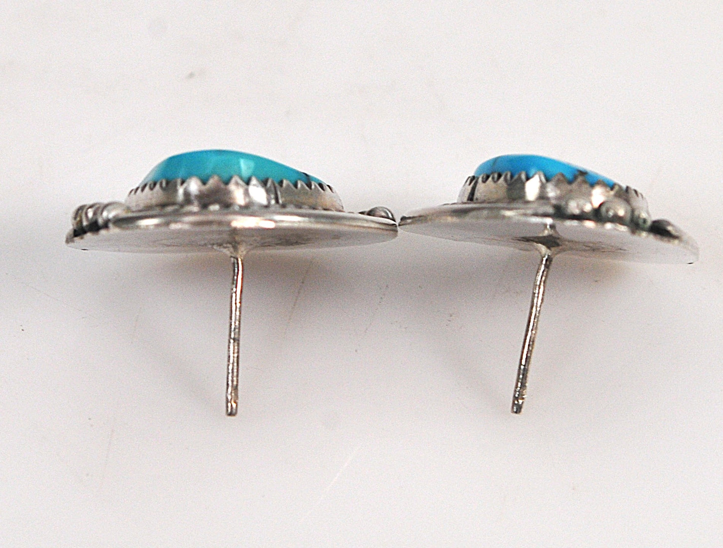 Navajo Sterling Silver Turquoise Stud Earrings