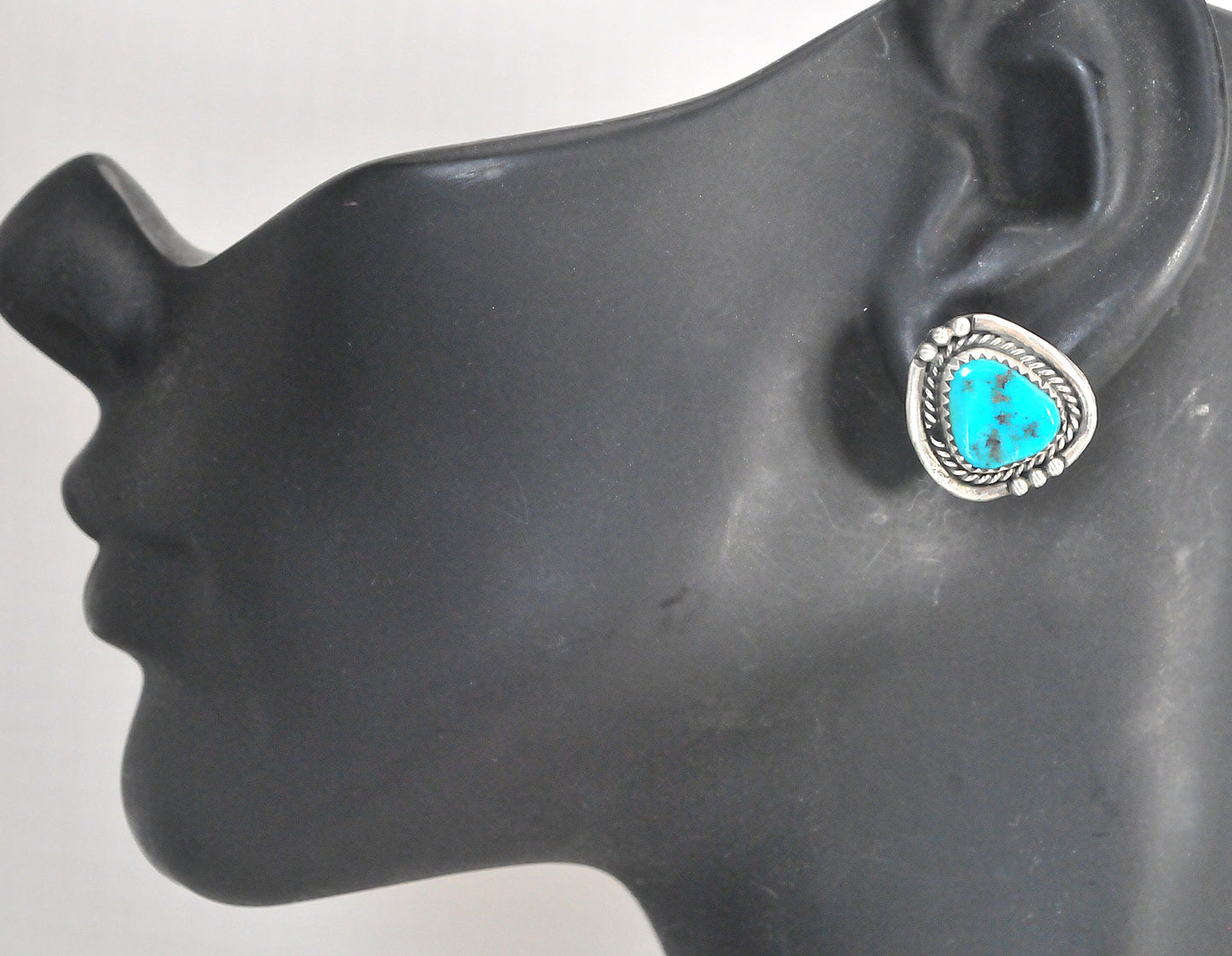 Navajo Sterling Silver Turquoise Stud Earrings