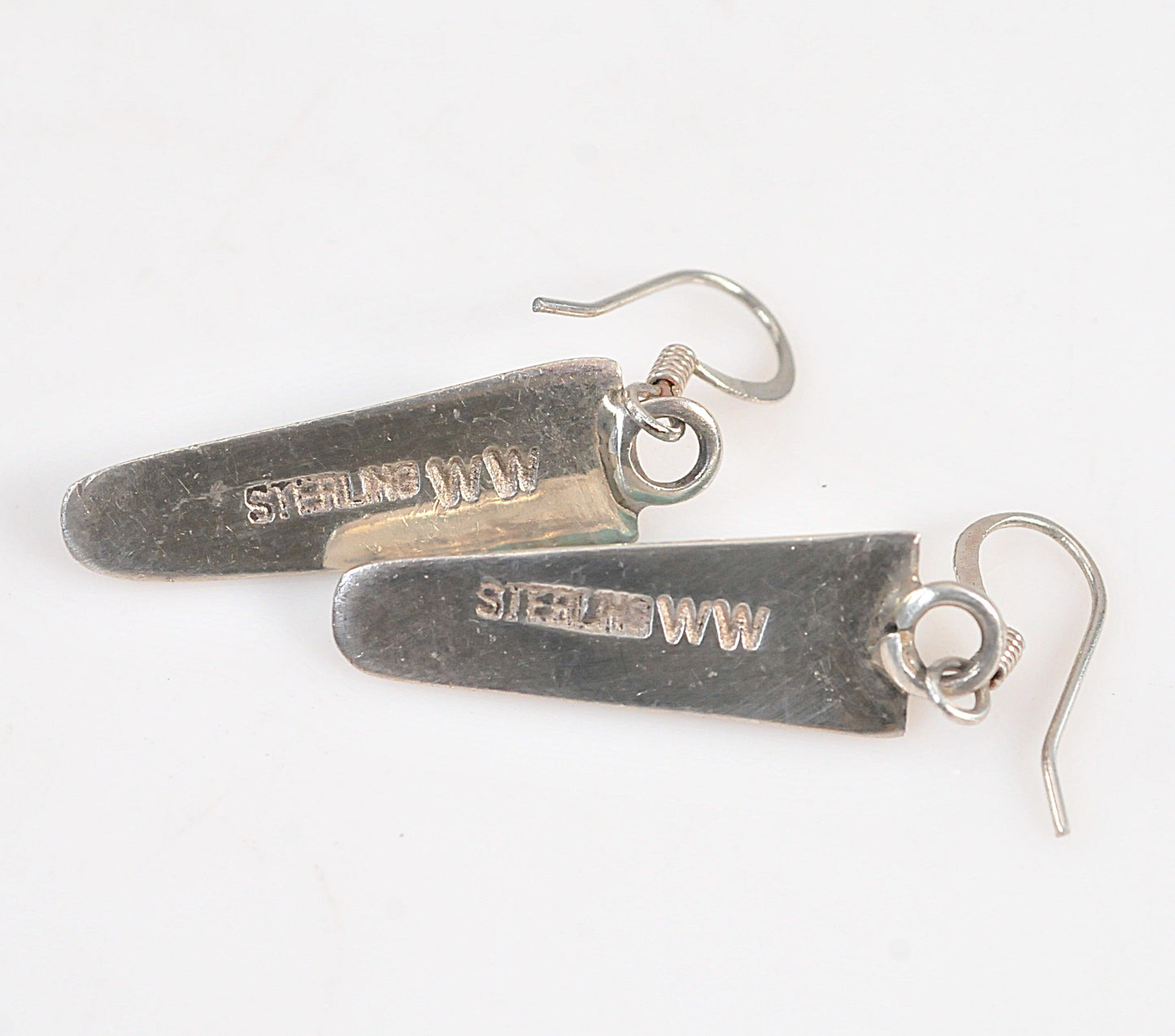 Zuni Sterling Silver Turquoise Inlay Earrings