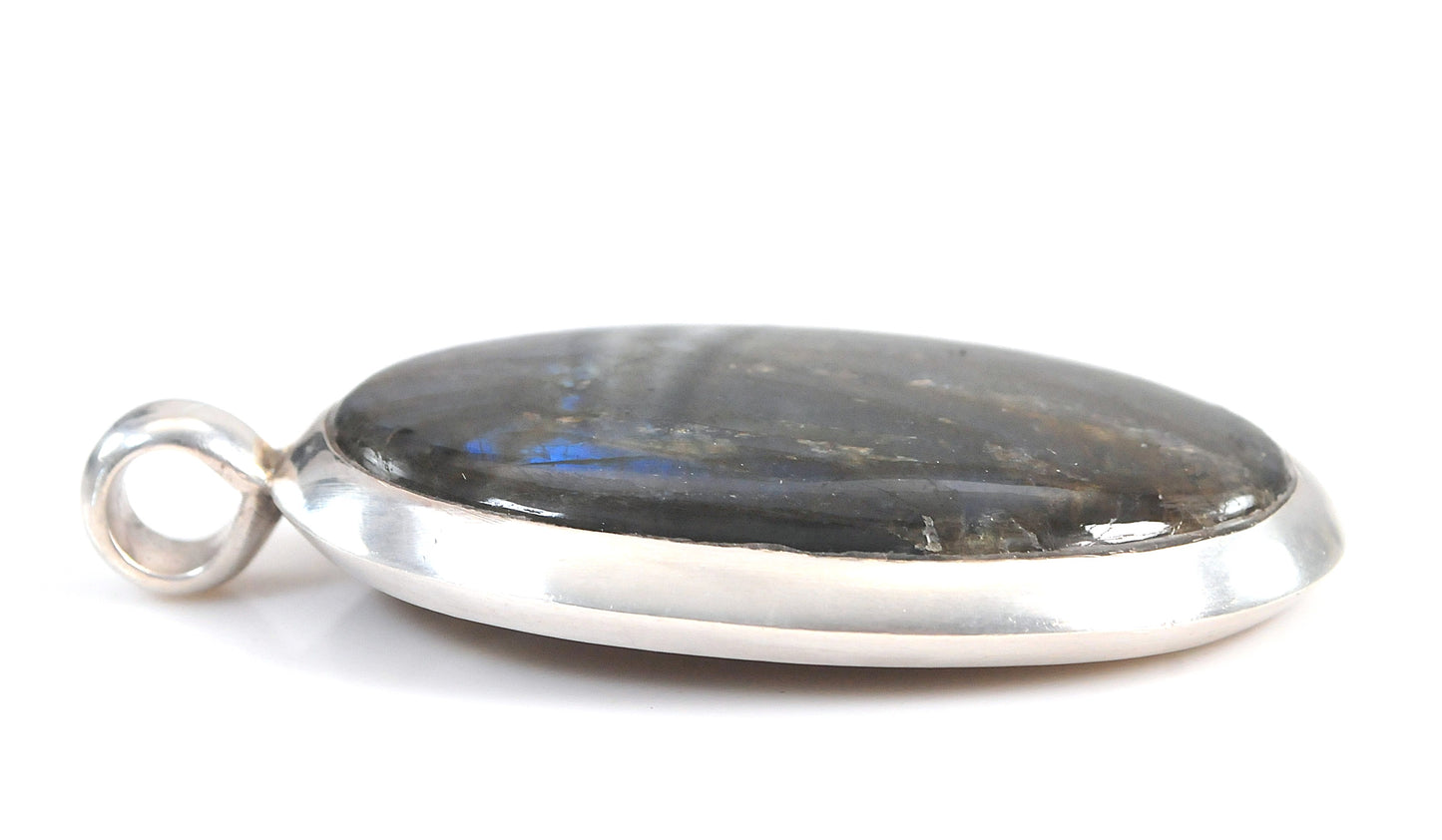 Huge Sterling Silver Labradorite Pendant