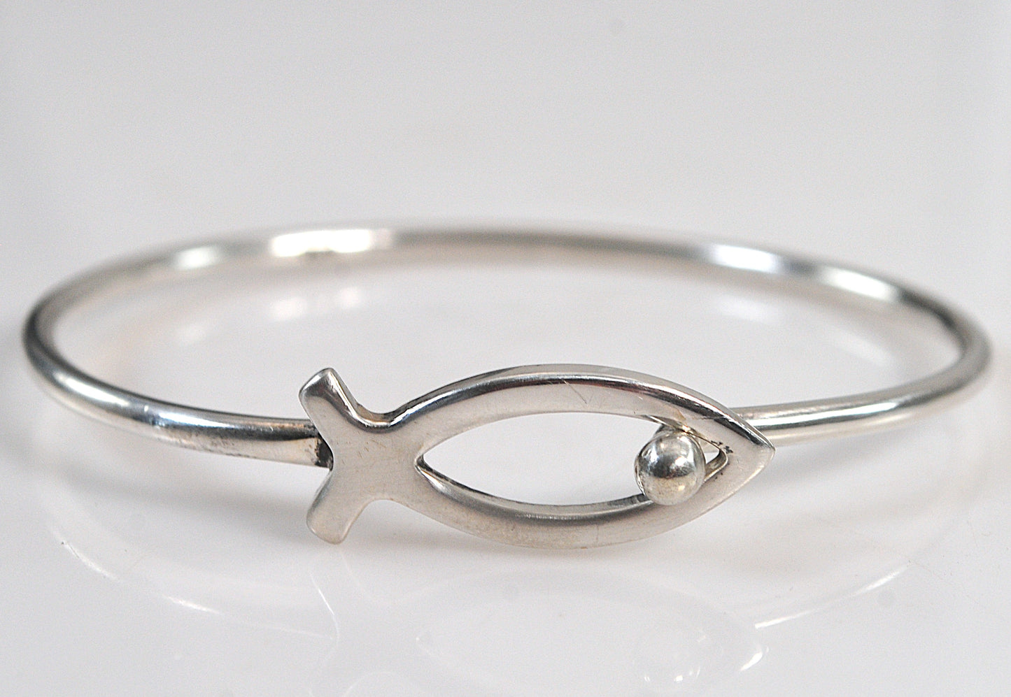 Sterling Silver Ichthys Fish Hook Bracelet