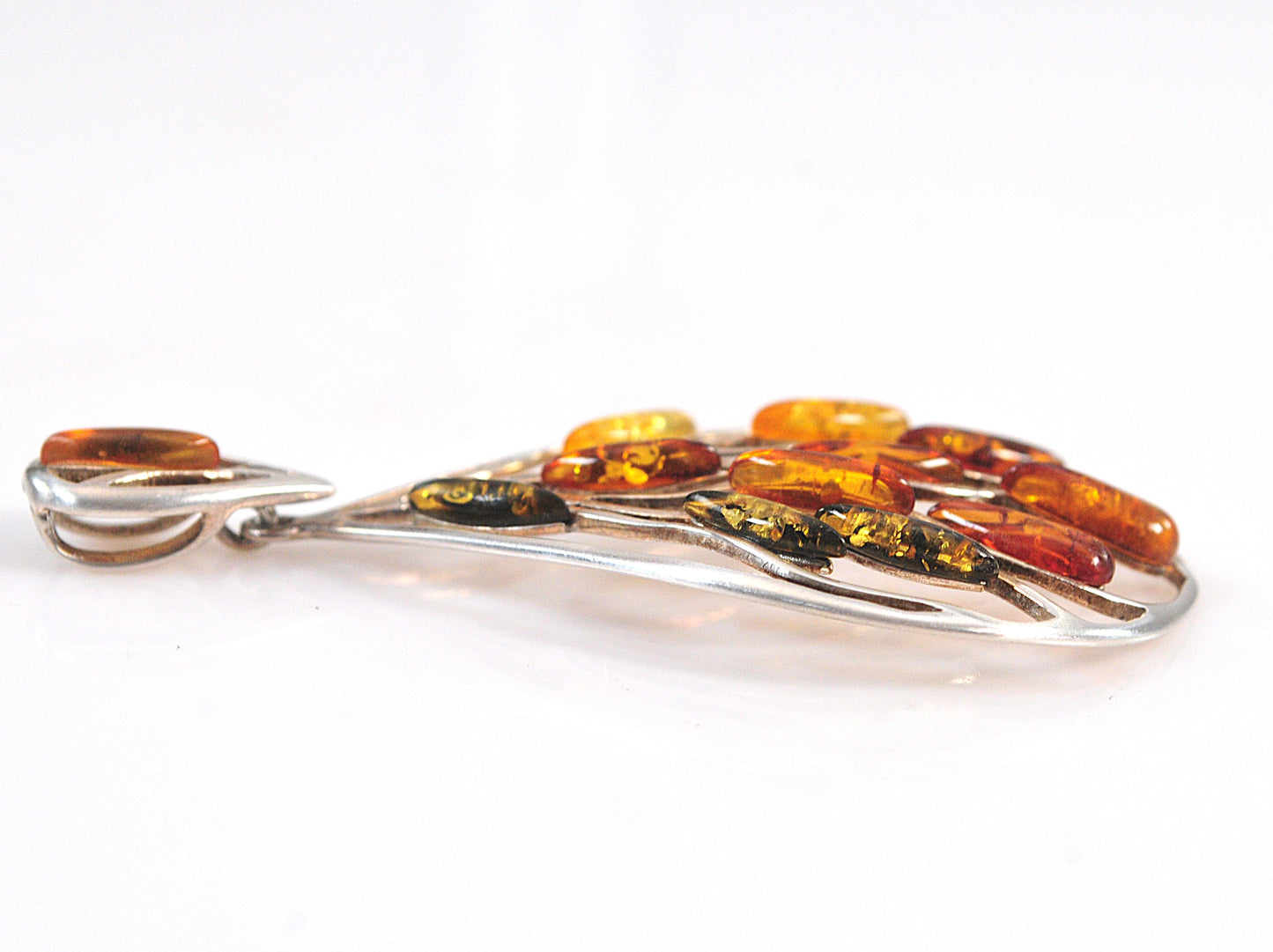Sterling Silver Amber Pendant