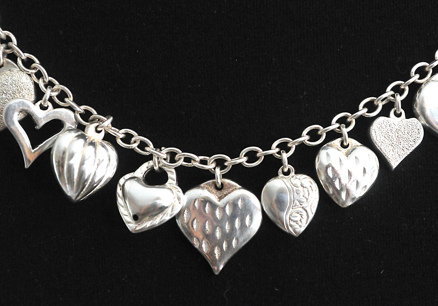 Signed Sterling Silver “My Strawberry’s Heart” Charm Necklace