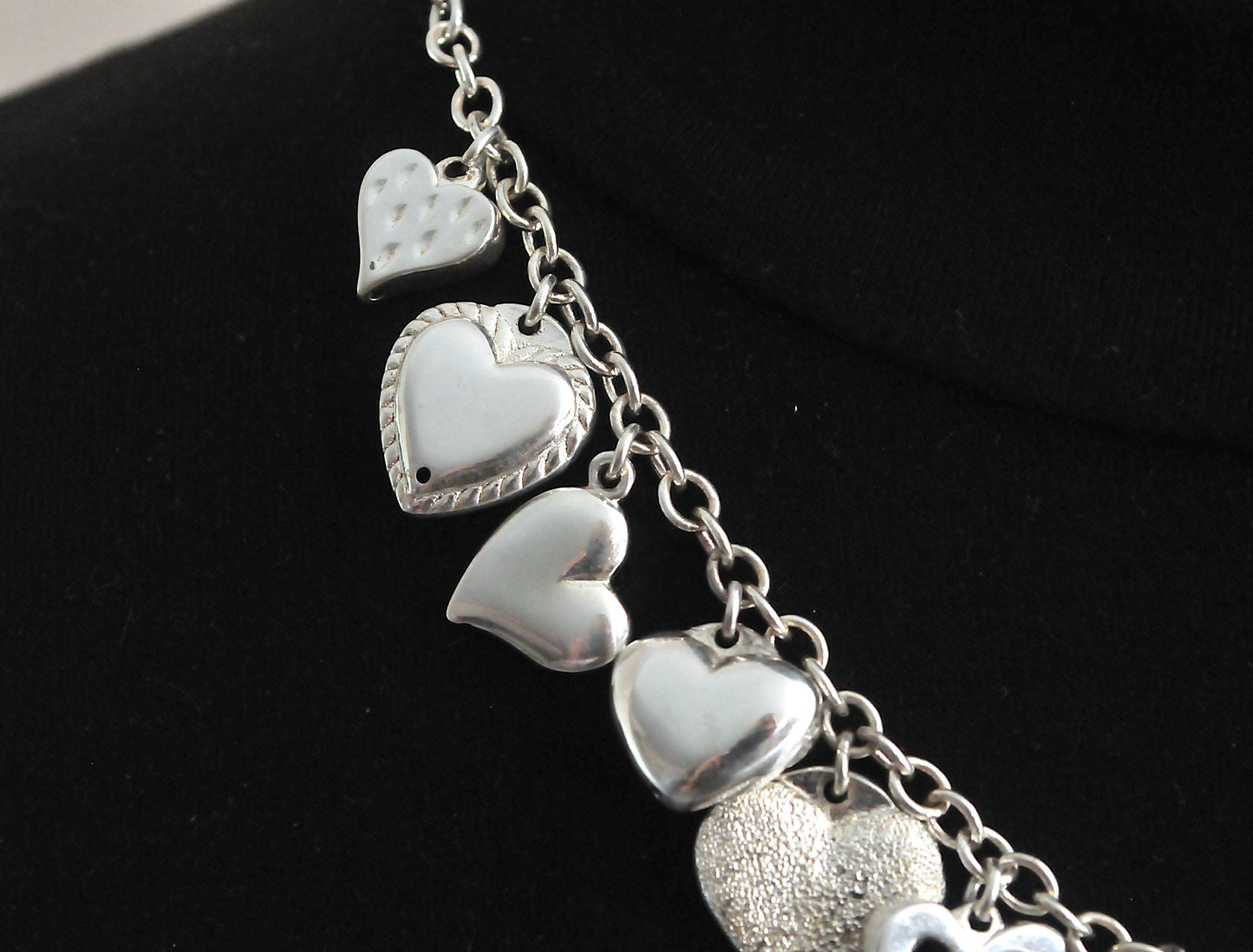 Signed Sterling Silver “My Strawberry’s Heart” Charm Necklace