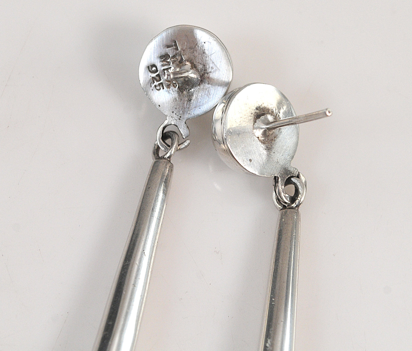 LONG Taxco Sterling Silver Statement Earrings