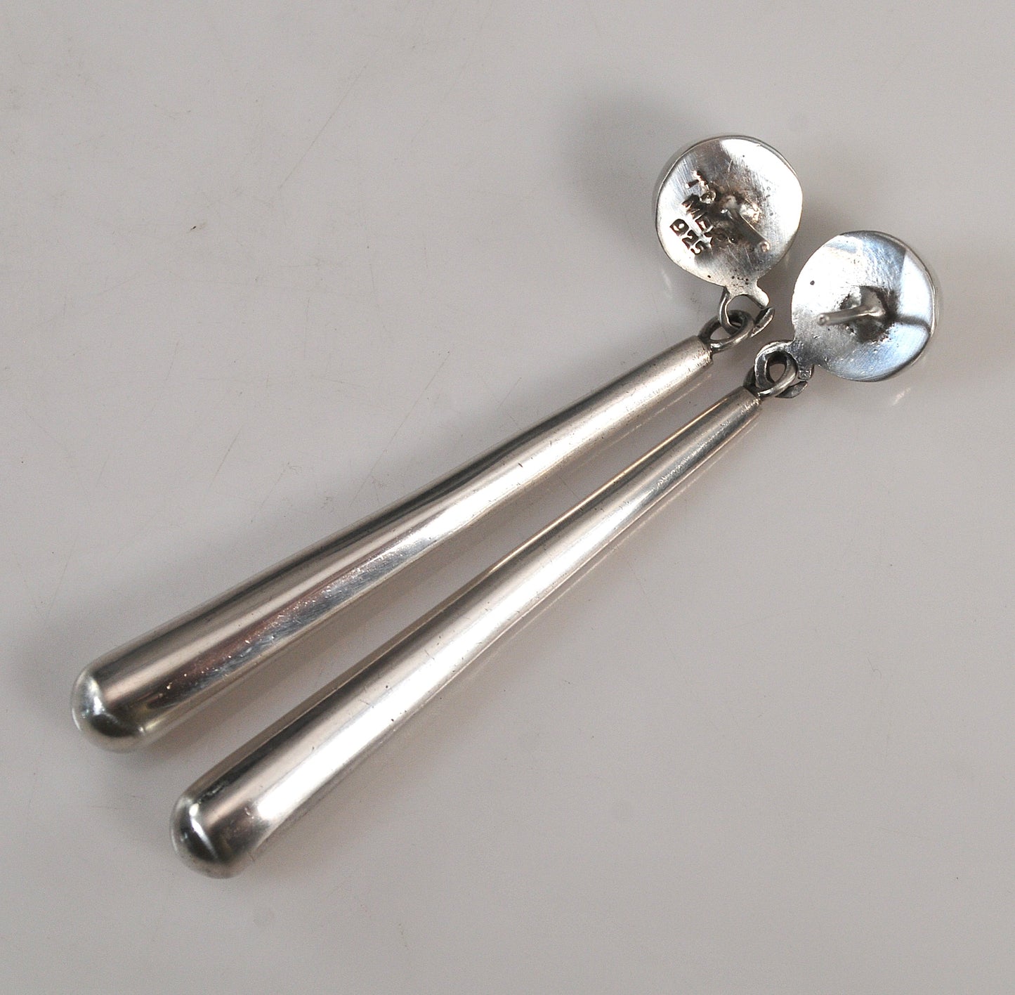 LONG Taxco Sterling Silver Statement Earrings