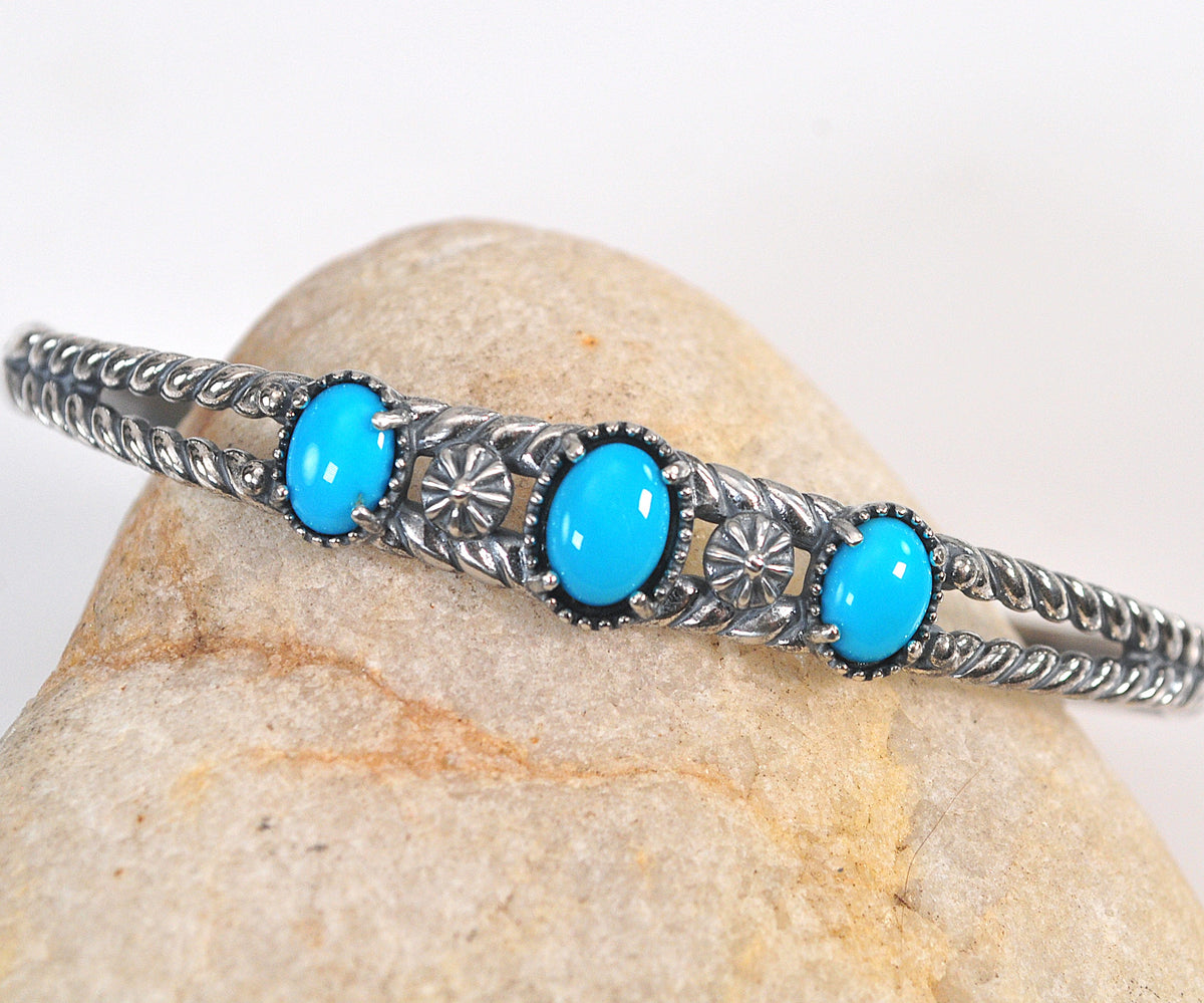 Carolyn Pollack Relios Sterling Silver Turquoise Cuff Bracelet