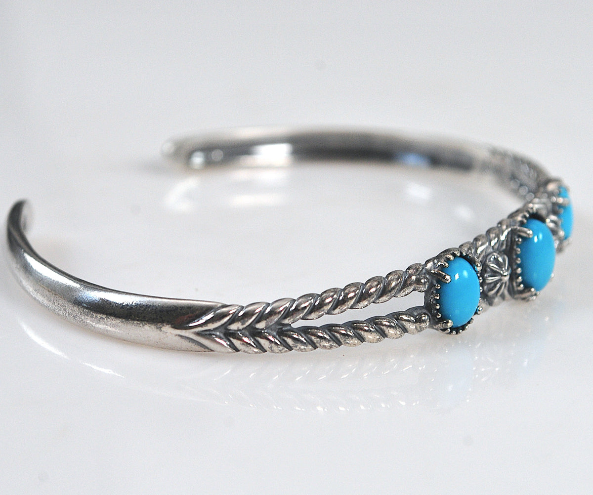 Carolyn Pollack Relios Sterling Silver Turquoise Cuff Bracelet