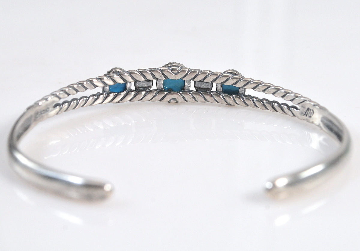 Carolyn Pollack Relios Sterling Silver Turquoise Cuff Bracelet