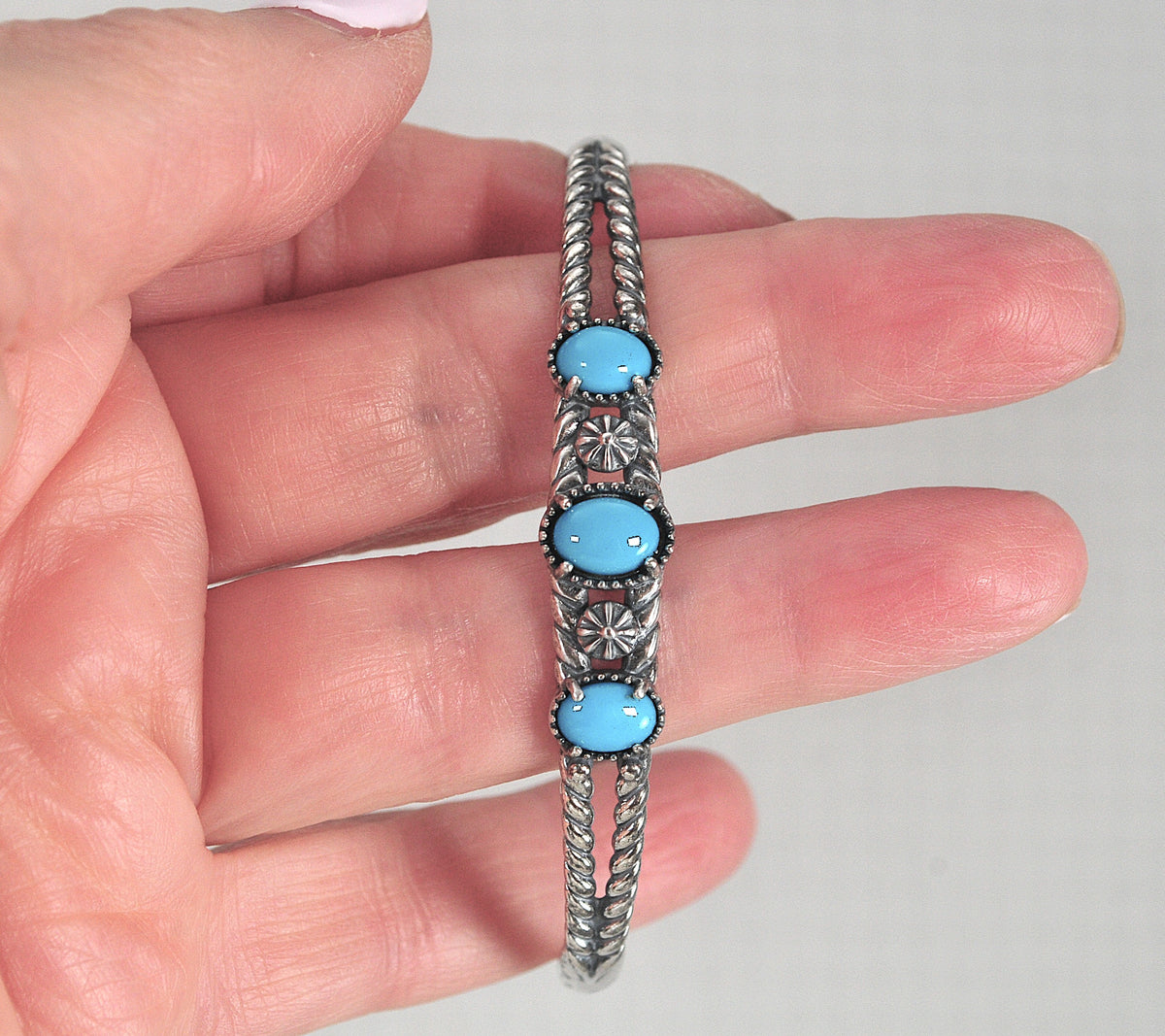 Carolyn Pollack Relios Sterling Silver Turquoise Cuff Bracelet
