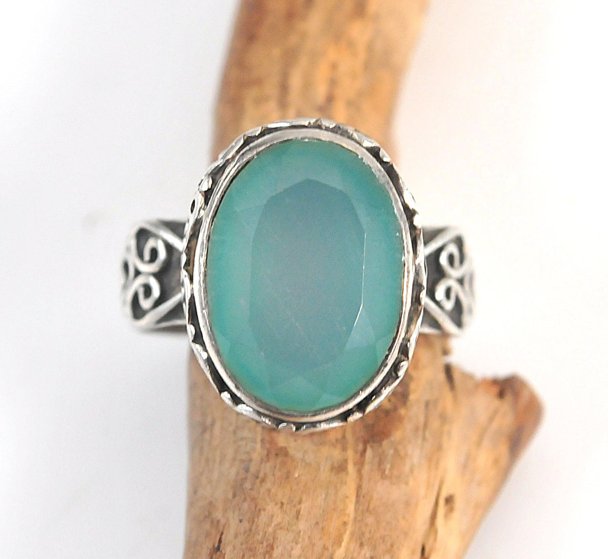 Sterling Silver Chalcedony Ring