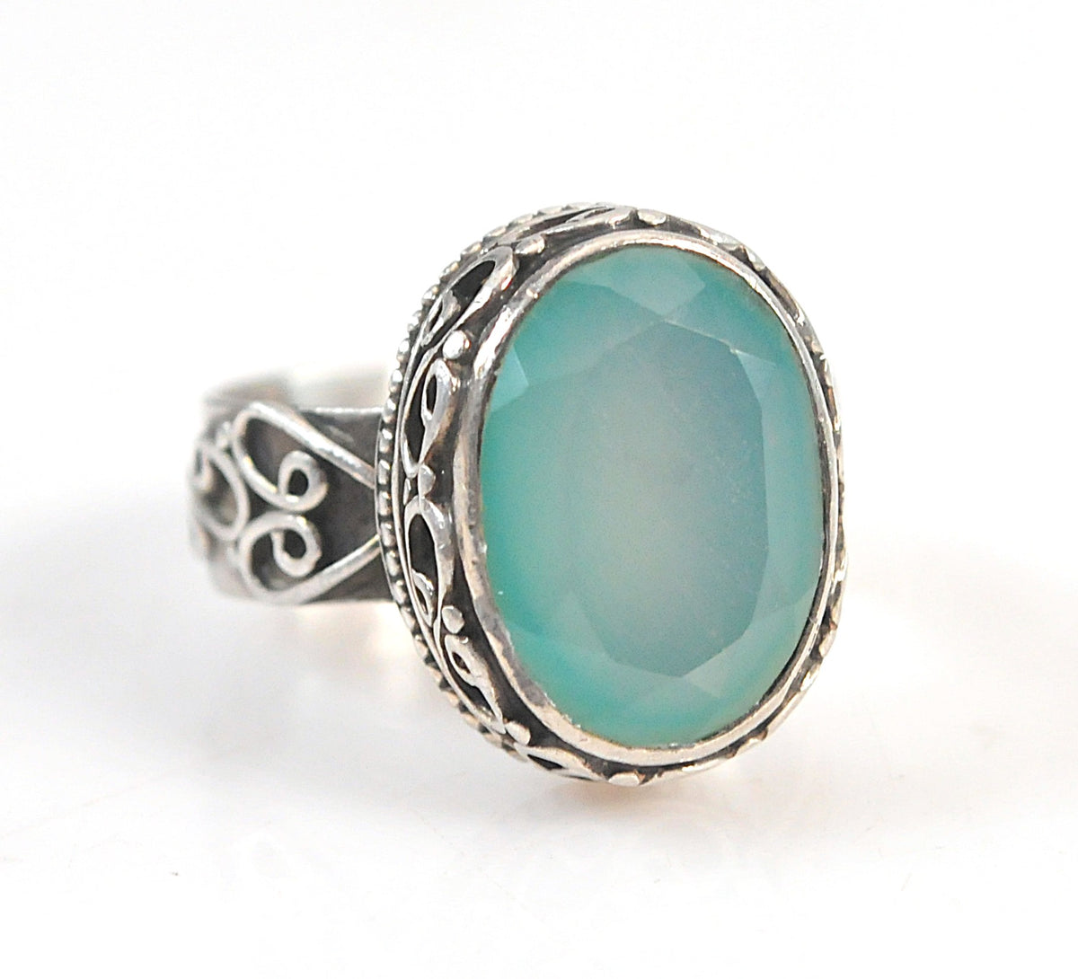 Sterling Silver Chalcedony Ring