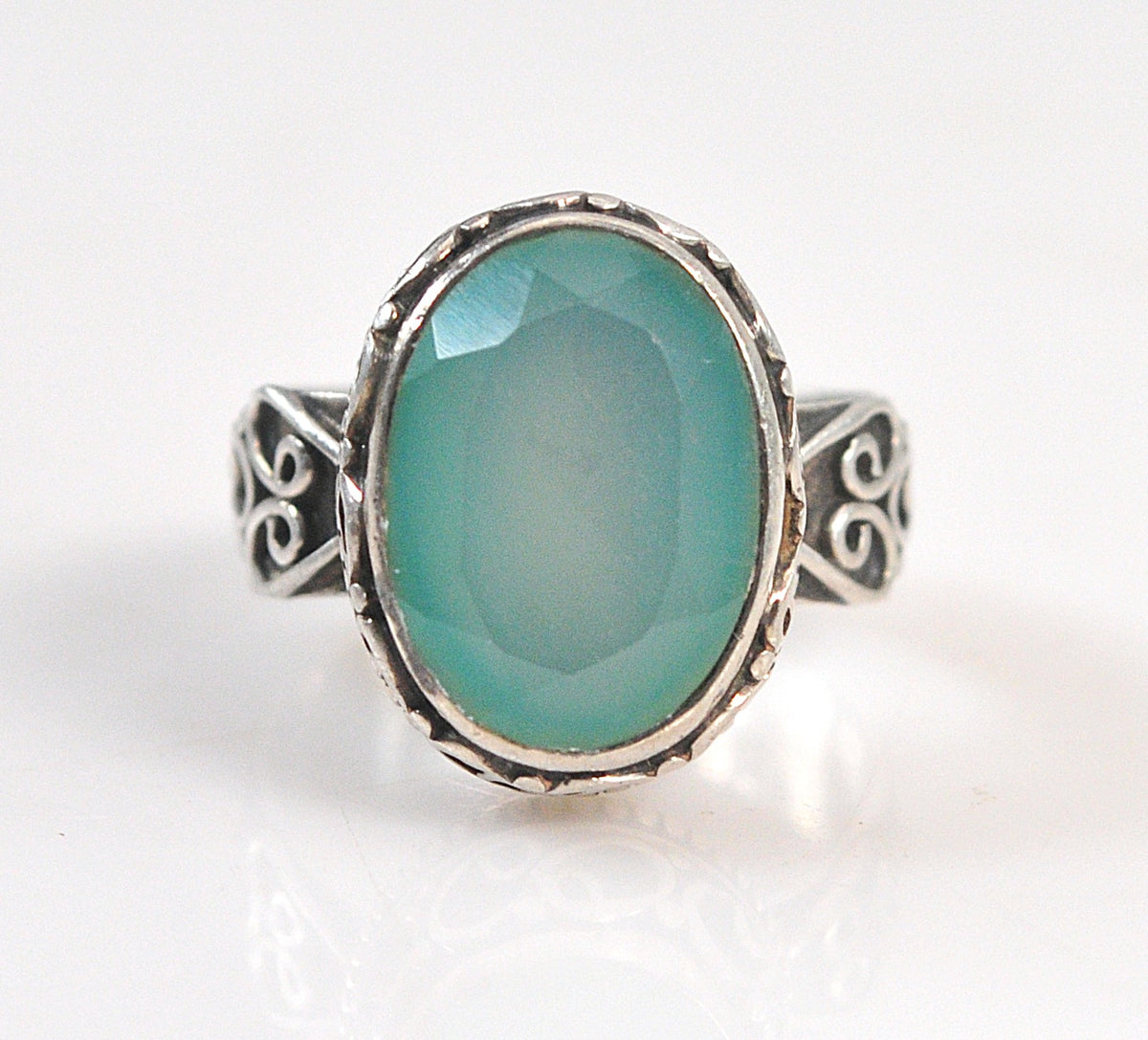 Sterling Silver Chalcedony Ring