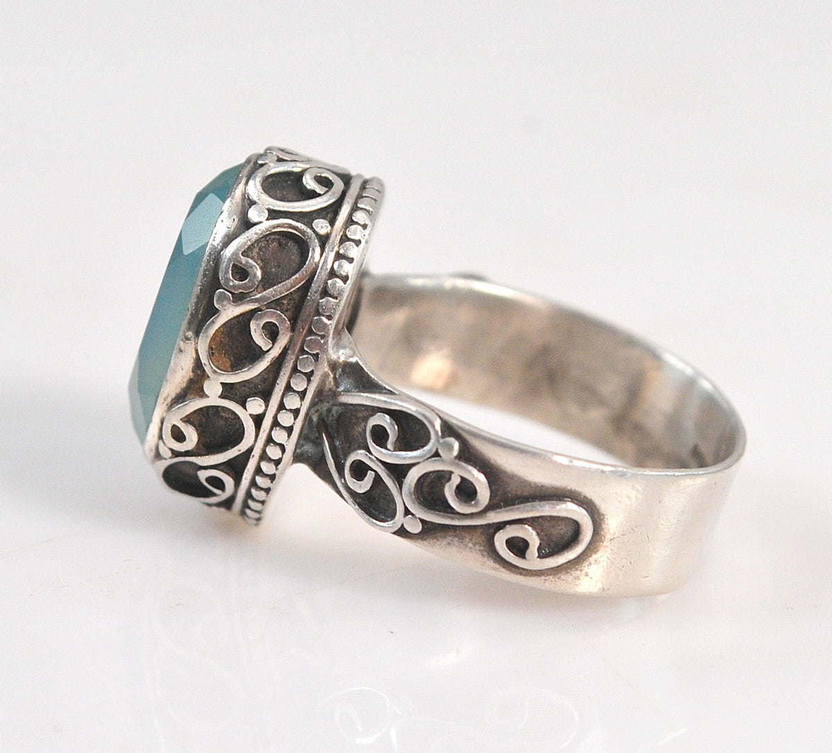 Sterling Silver Chalcedony Ring