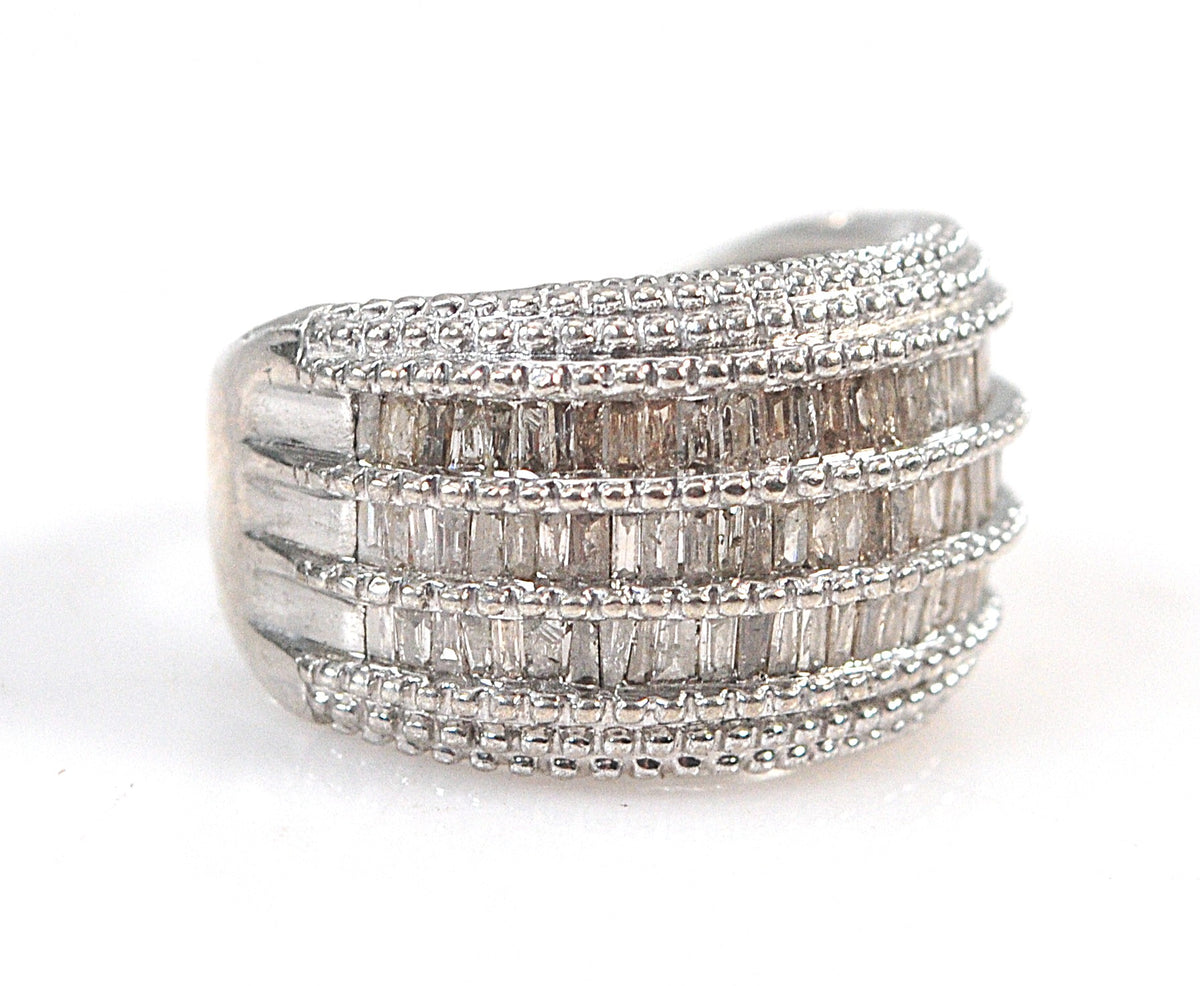K.P. Sanghvi & Sons Sterling Silver Diamond Ring