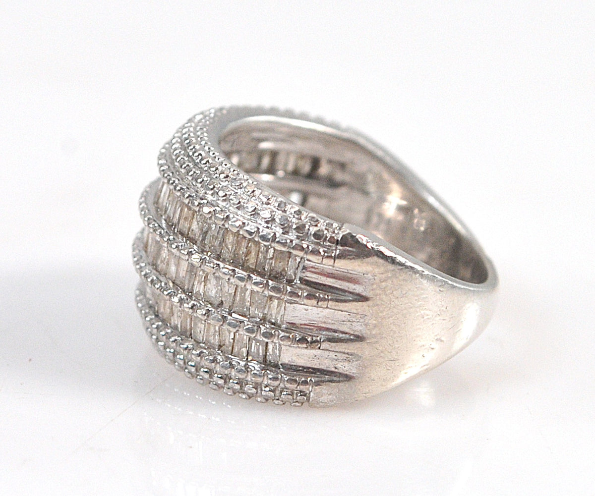 K.P. Sanghvi & Sons Sterling Silver Diamond Ring
