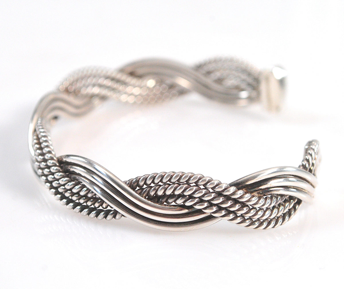 Vintage Southwestern Sterling Silver Cuff Bracelet