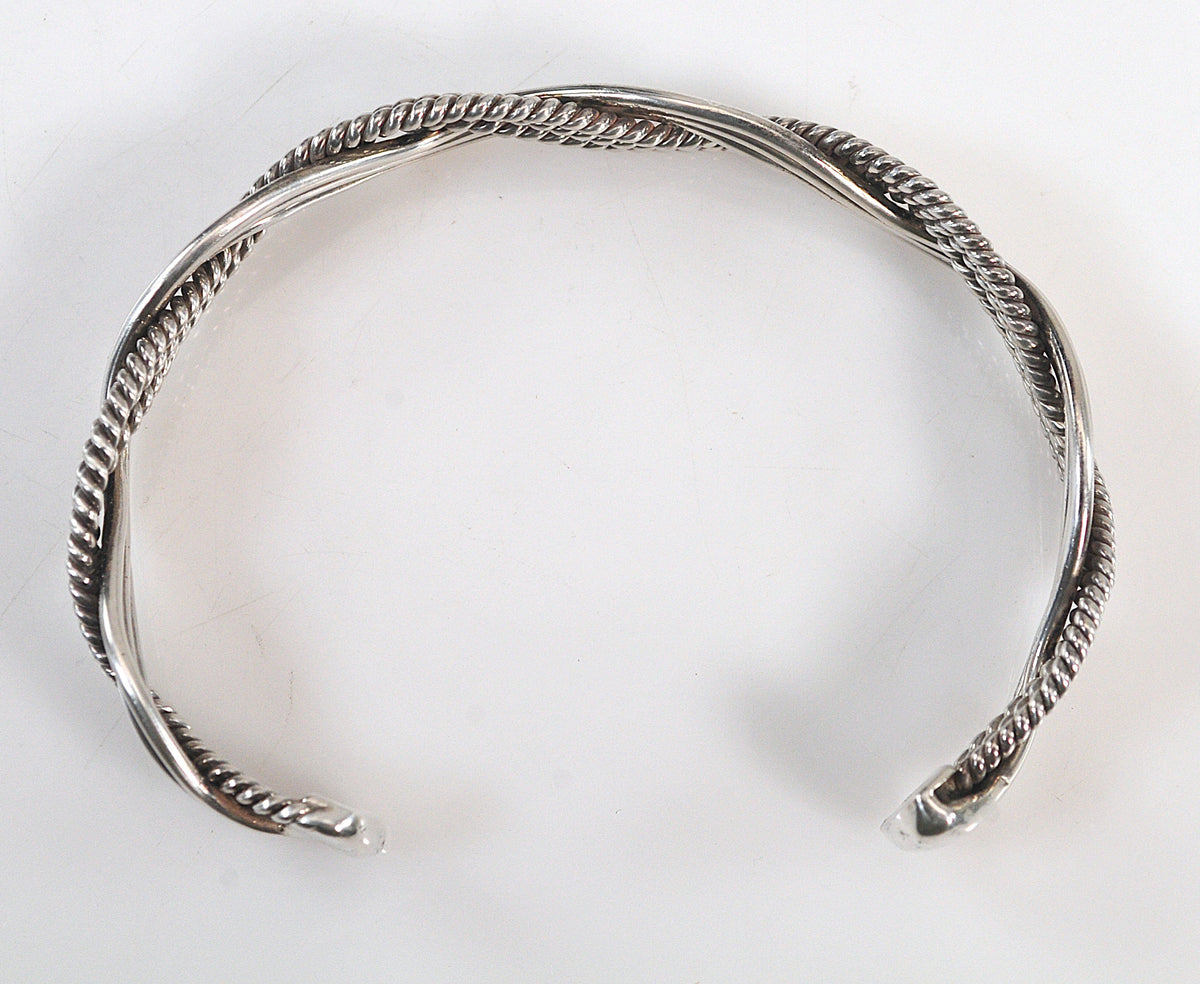 Vintage Southwestern Sterling Silver Cuff Bracelet