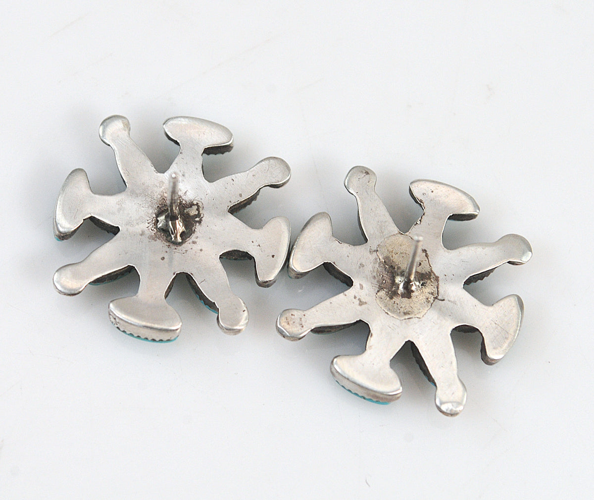 Zuni Sterling Silver Turquoise Earrings
