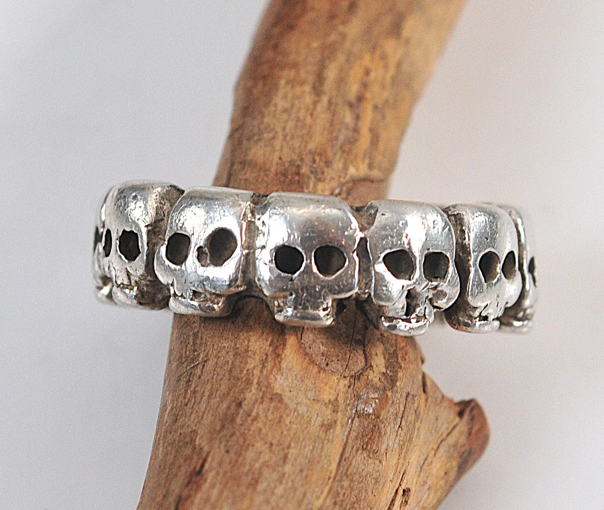 Sterling Silver Skull Band Ring