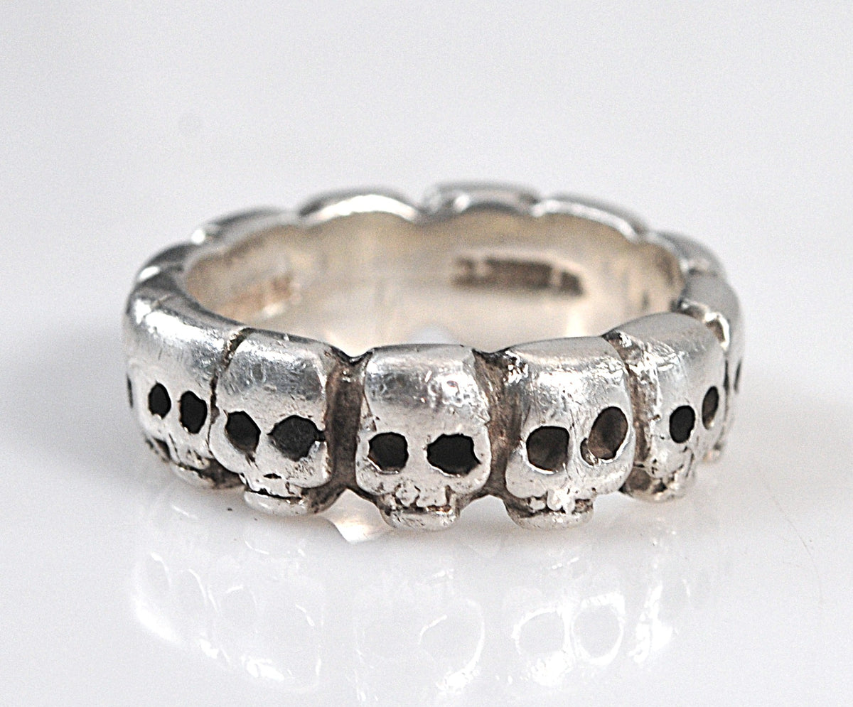 Sterling Silver Skull Band Ring