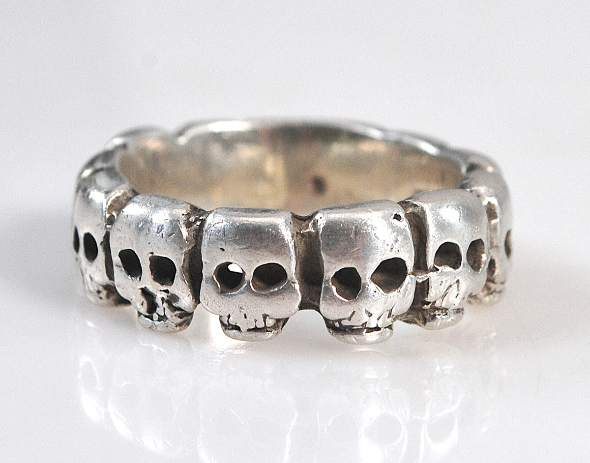 Sterling Silver Skull Band Ring