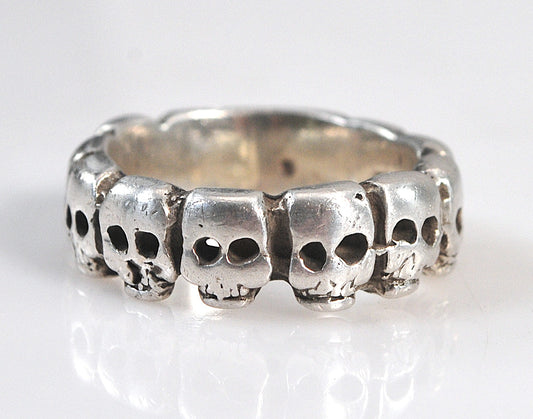 Sterling Silver Skull Band Ring