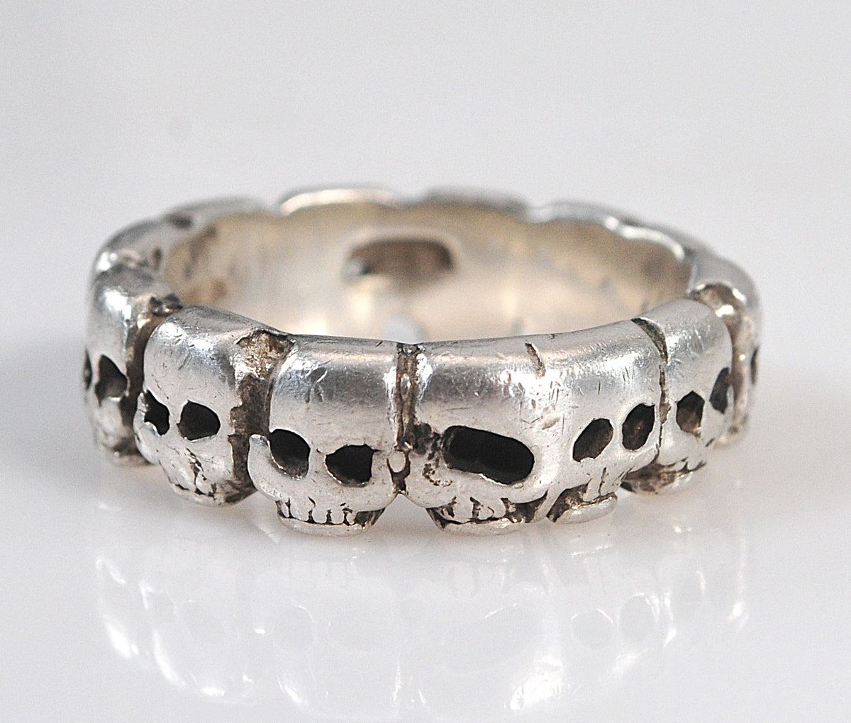 Sterling Silver Skull Band Ring