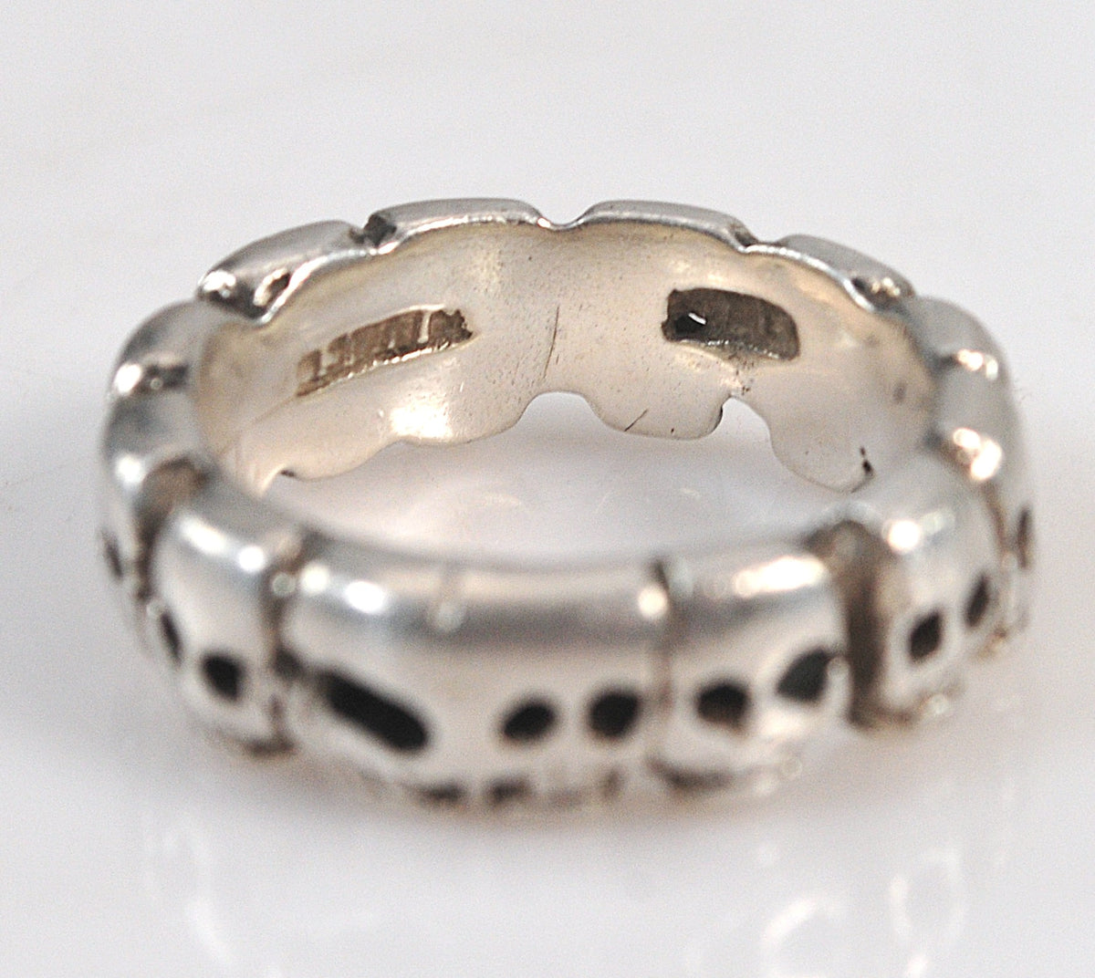 Sterling Silver Skull Band Ring