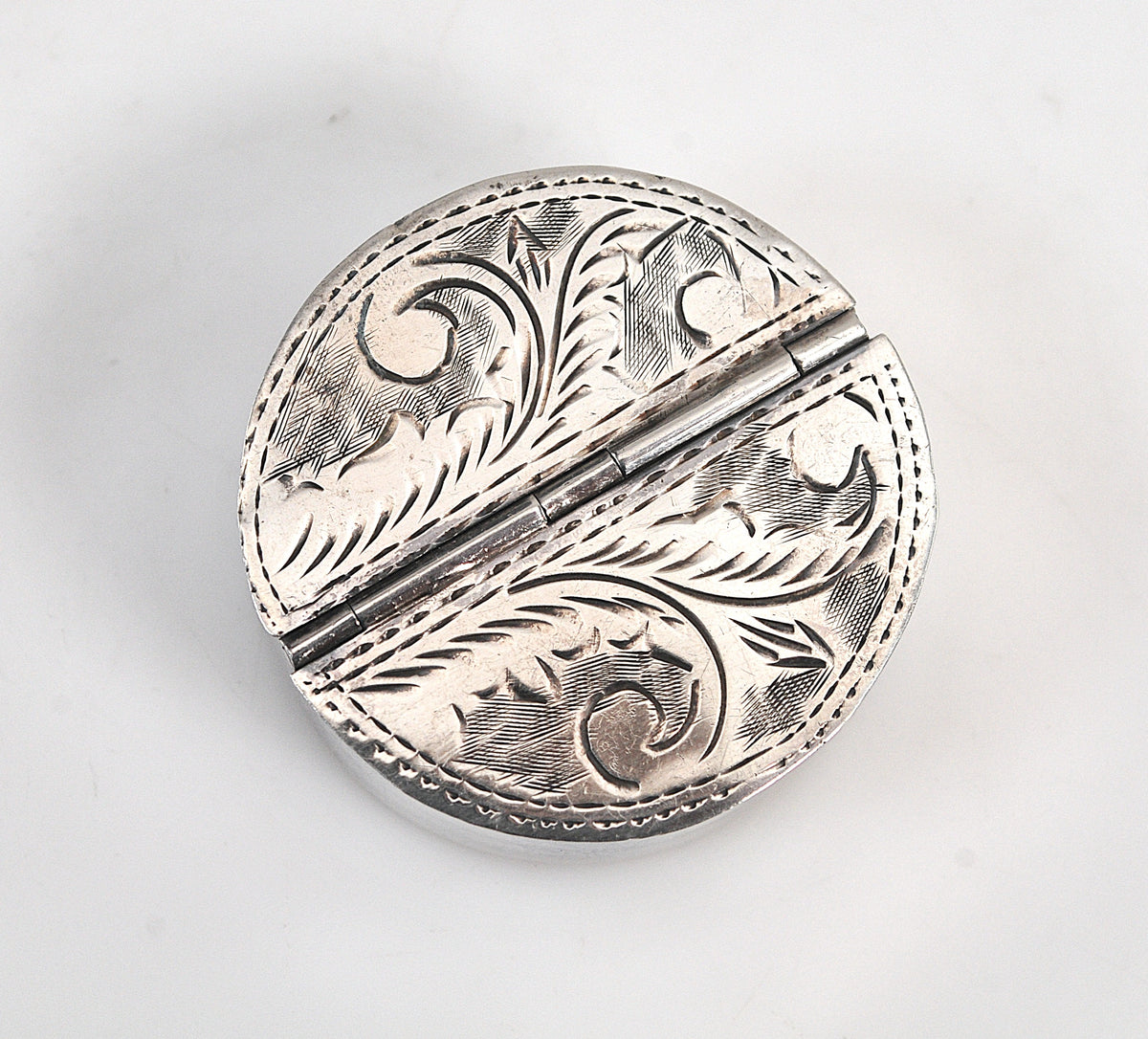 Vintage Sterling Silver Pill Box, Trinket Box
