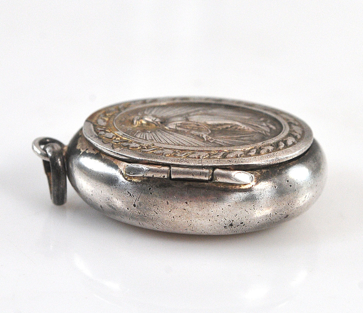 Vintage Sterling Silver Rosary Bead Holder | Religious Locket