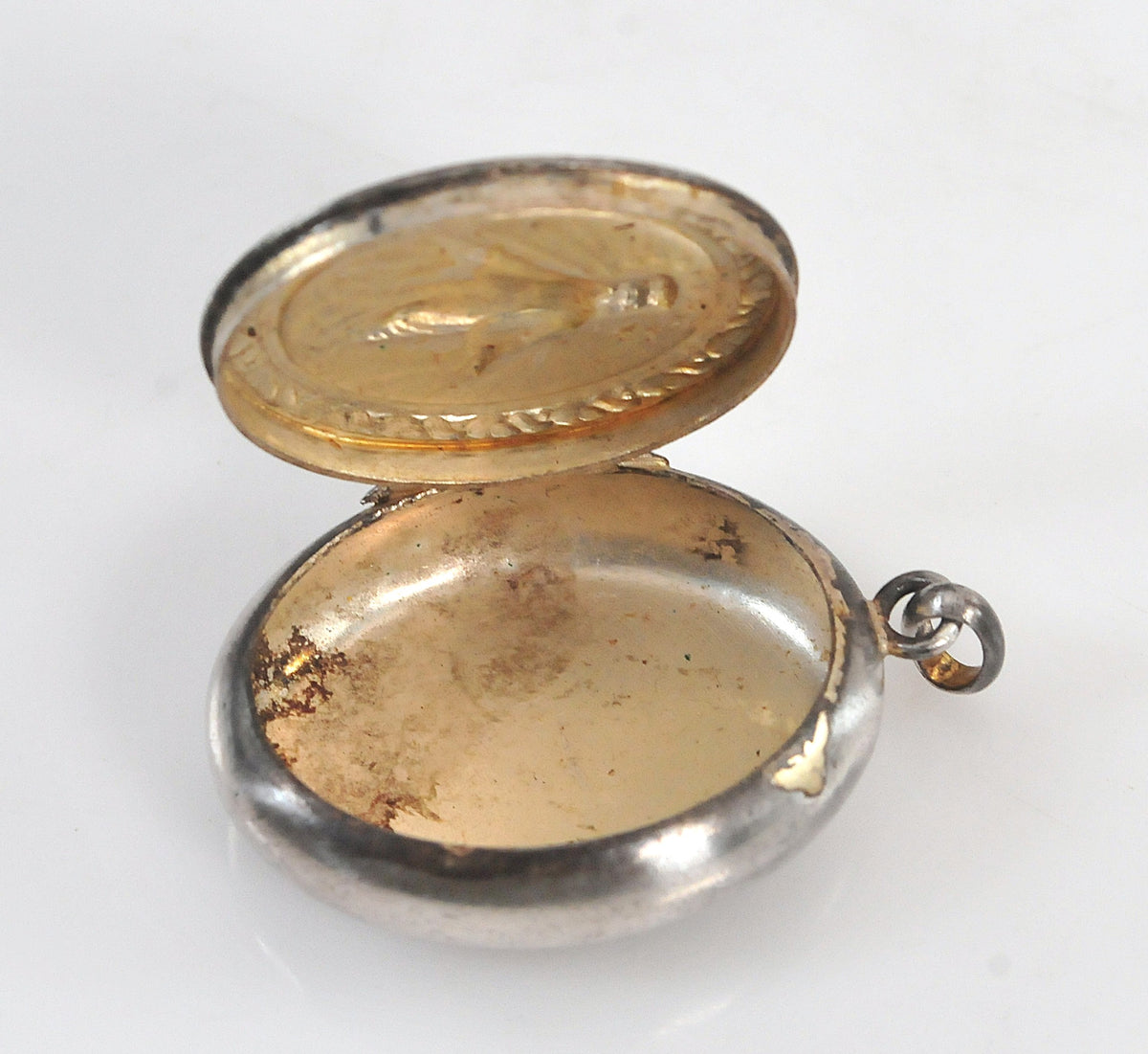 Vintage Sterling Silver Rosary Bead Holder | Religious Locket