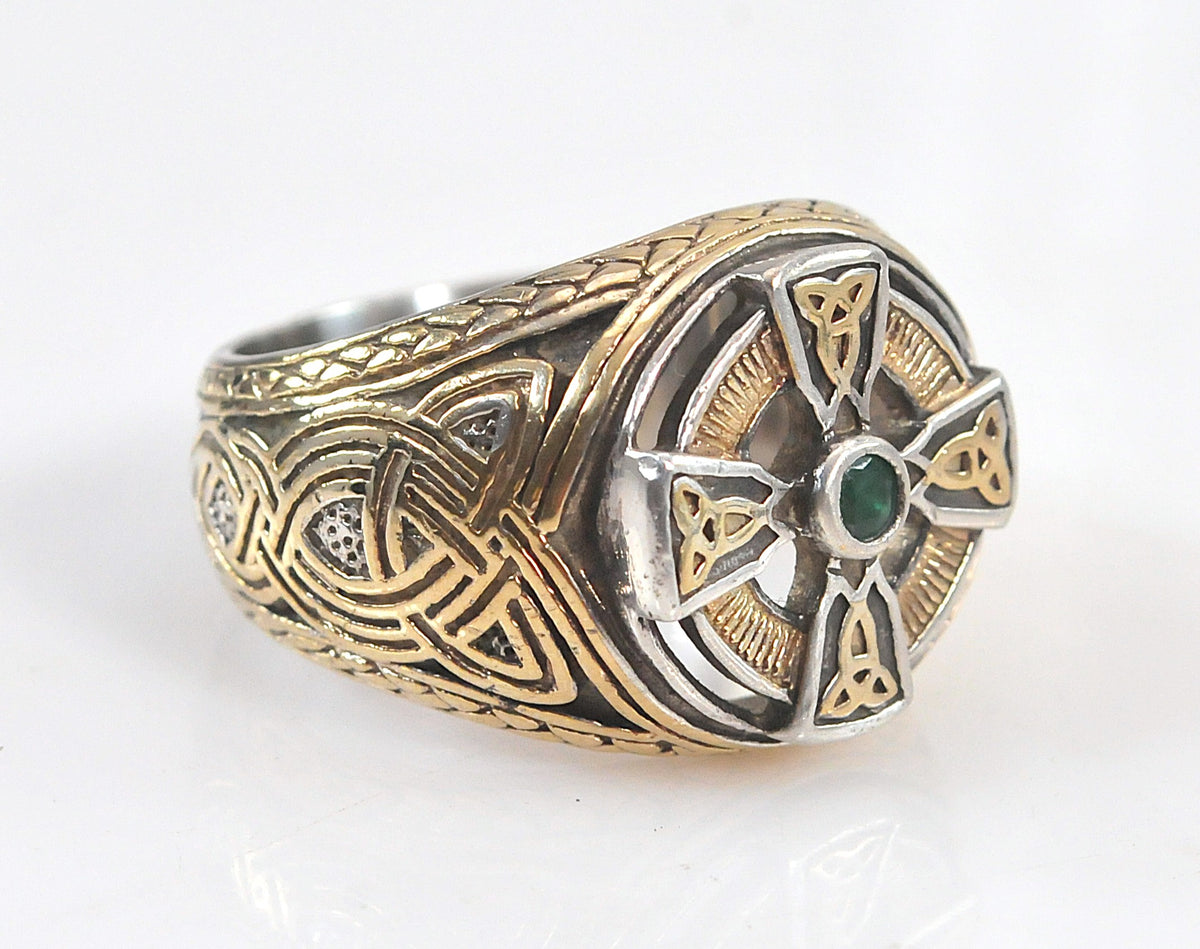 Franklin Mint Sterling Silver Celtic Cross Ring