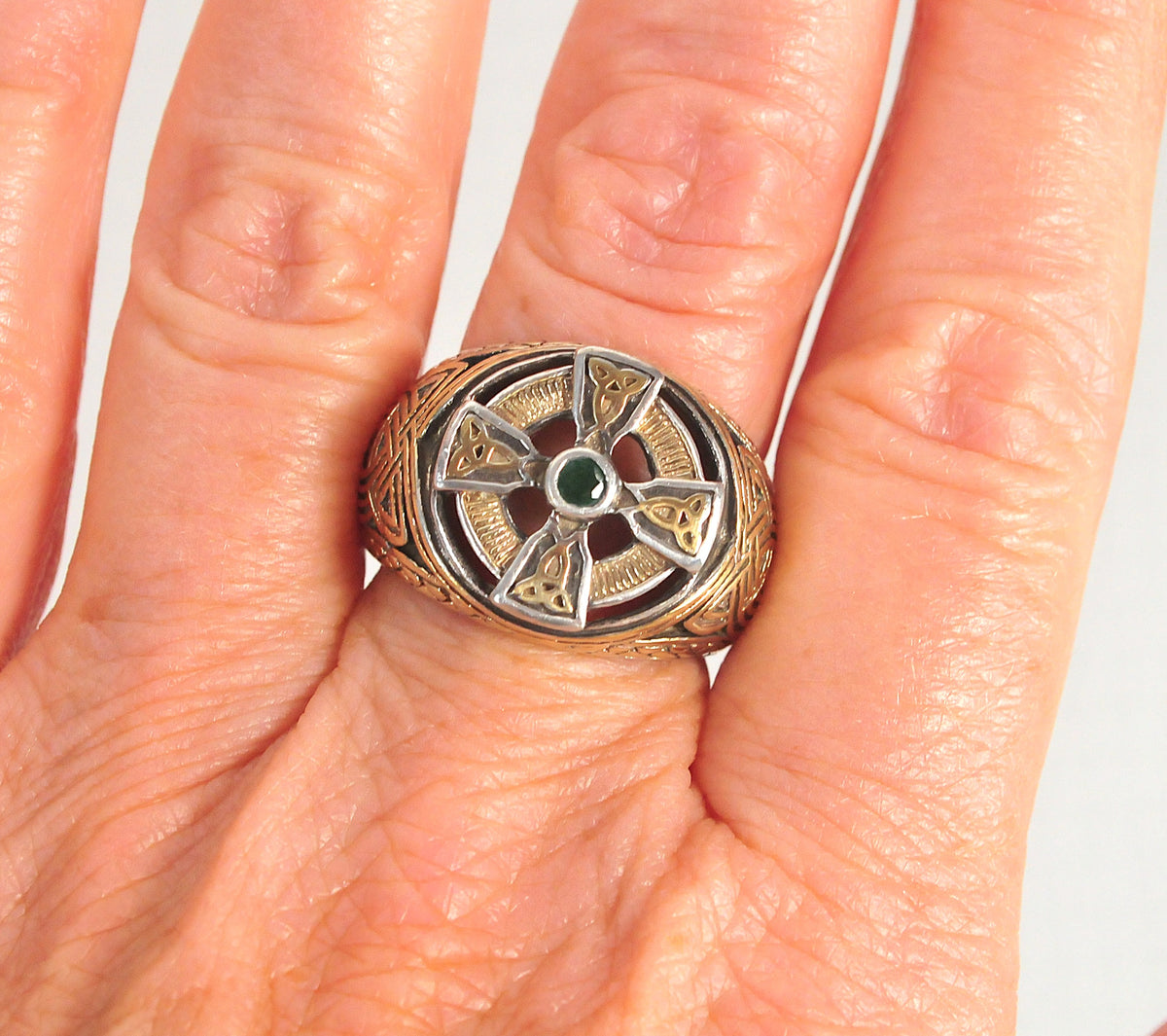 Franklin Mint Sterling Silver Celtic Cross Ring