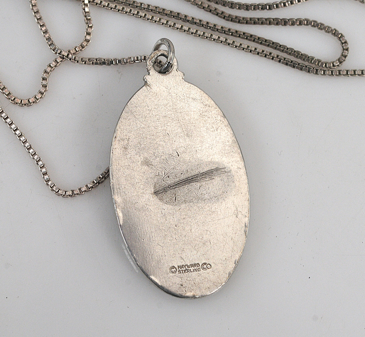 Vintage Sterling Silver Saint Christopher Medal Pendant Necklace