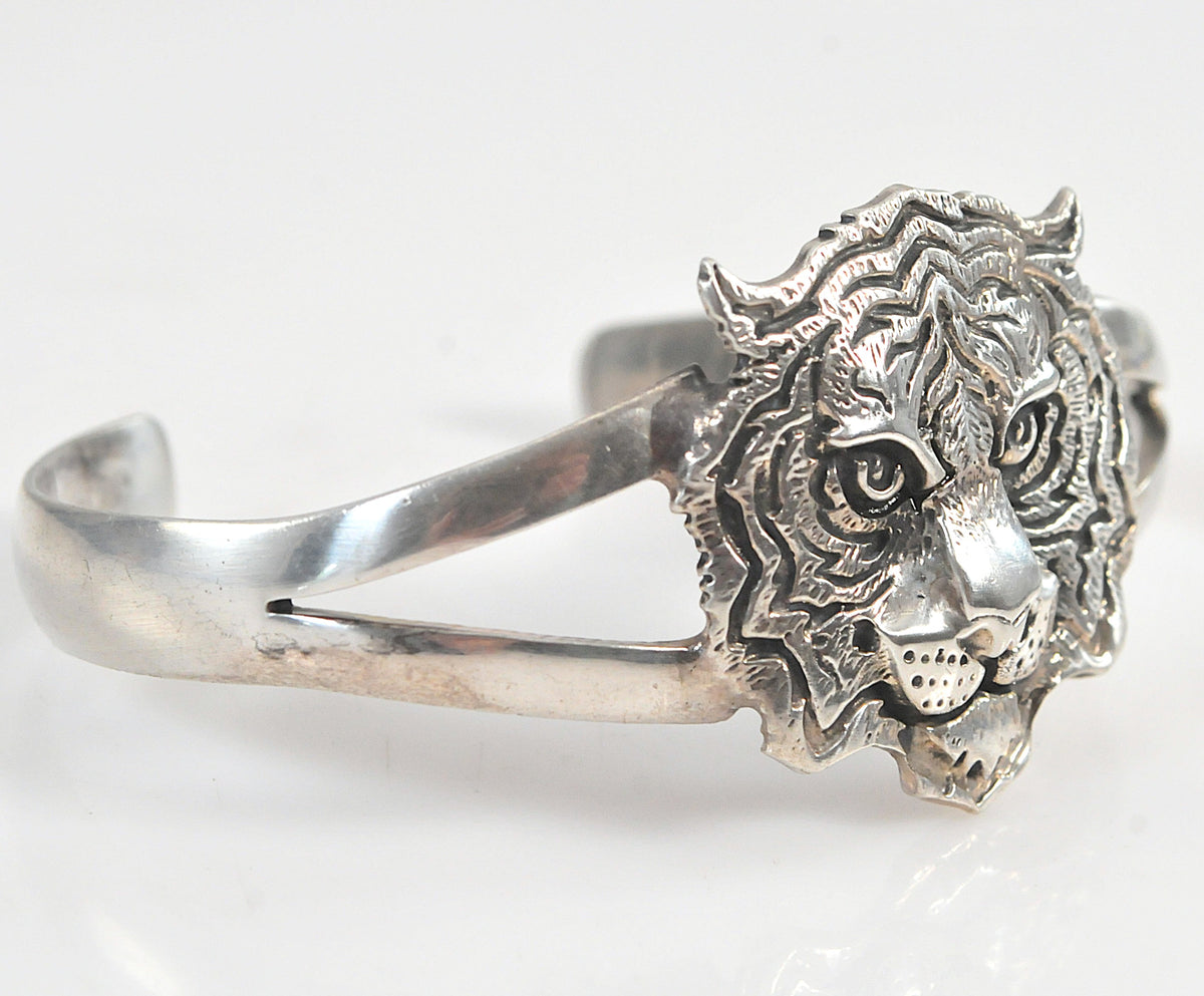 Sterling Silver Tiger Cuff Bracelet