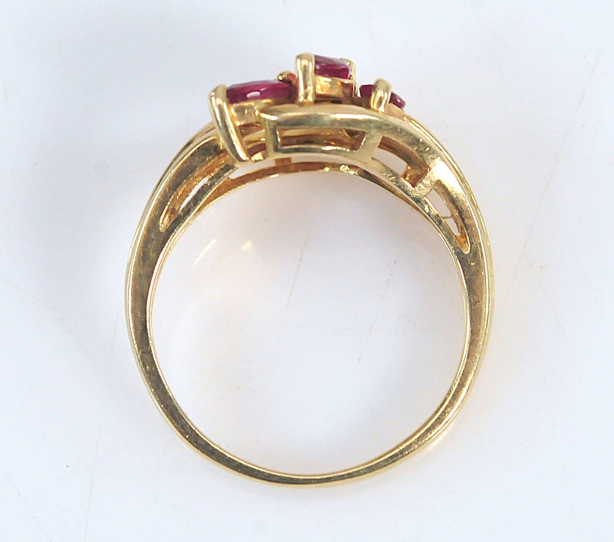 14K Gold Ruby Diamond Ring