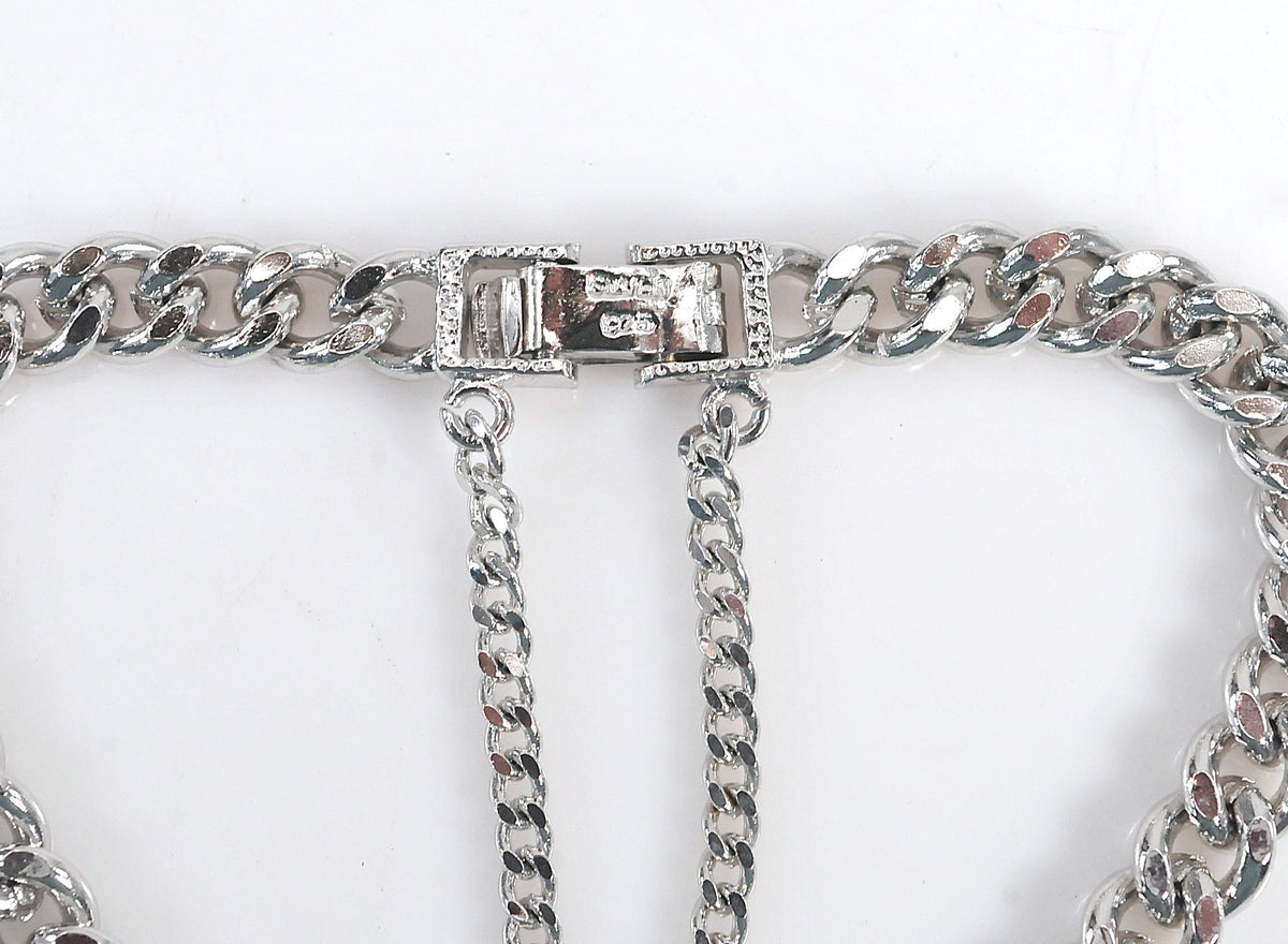 Heavy Sterling Silver Curb Chain Bracelet