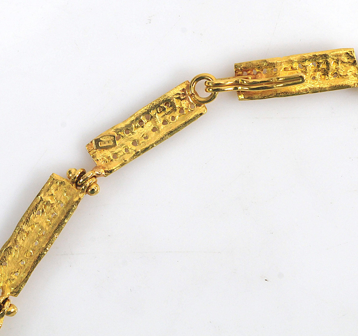 Vintage Leonardo Rosito 18K Yellow Gold Etruscan Revival Fringe Necklace | Archaeological Revival