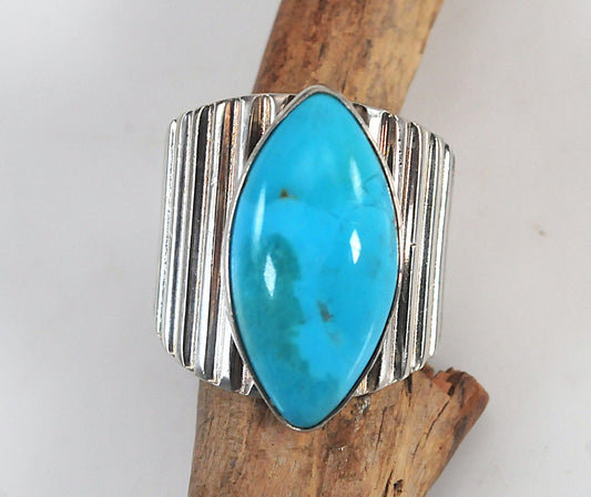 Chunky Jay King Sterling Silver Turquoise Ring