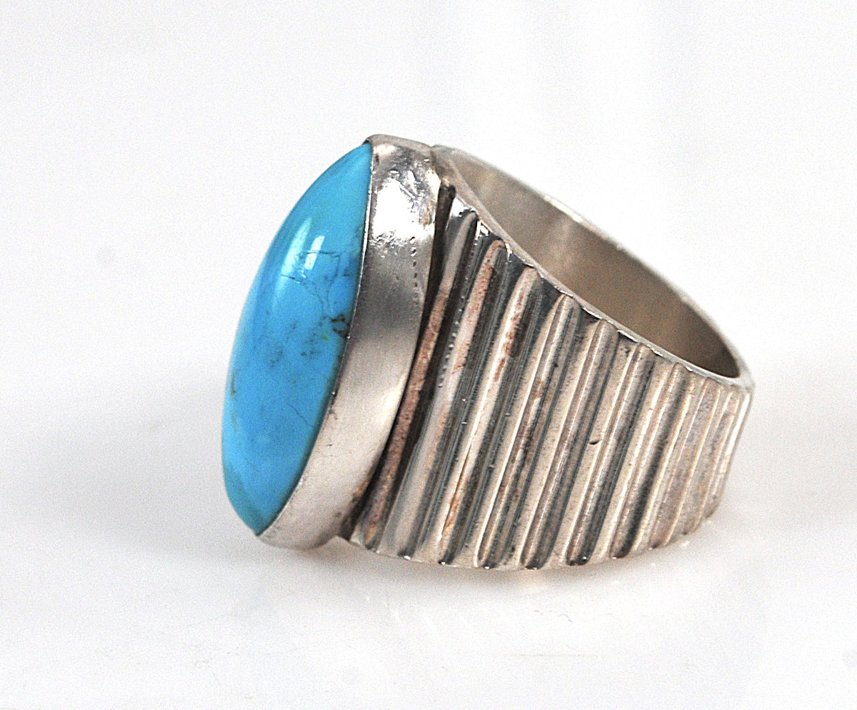 Chunky Jay King Sterling Silver Turquoise Ring
