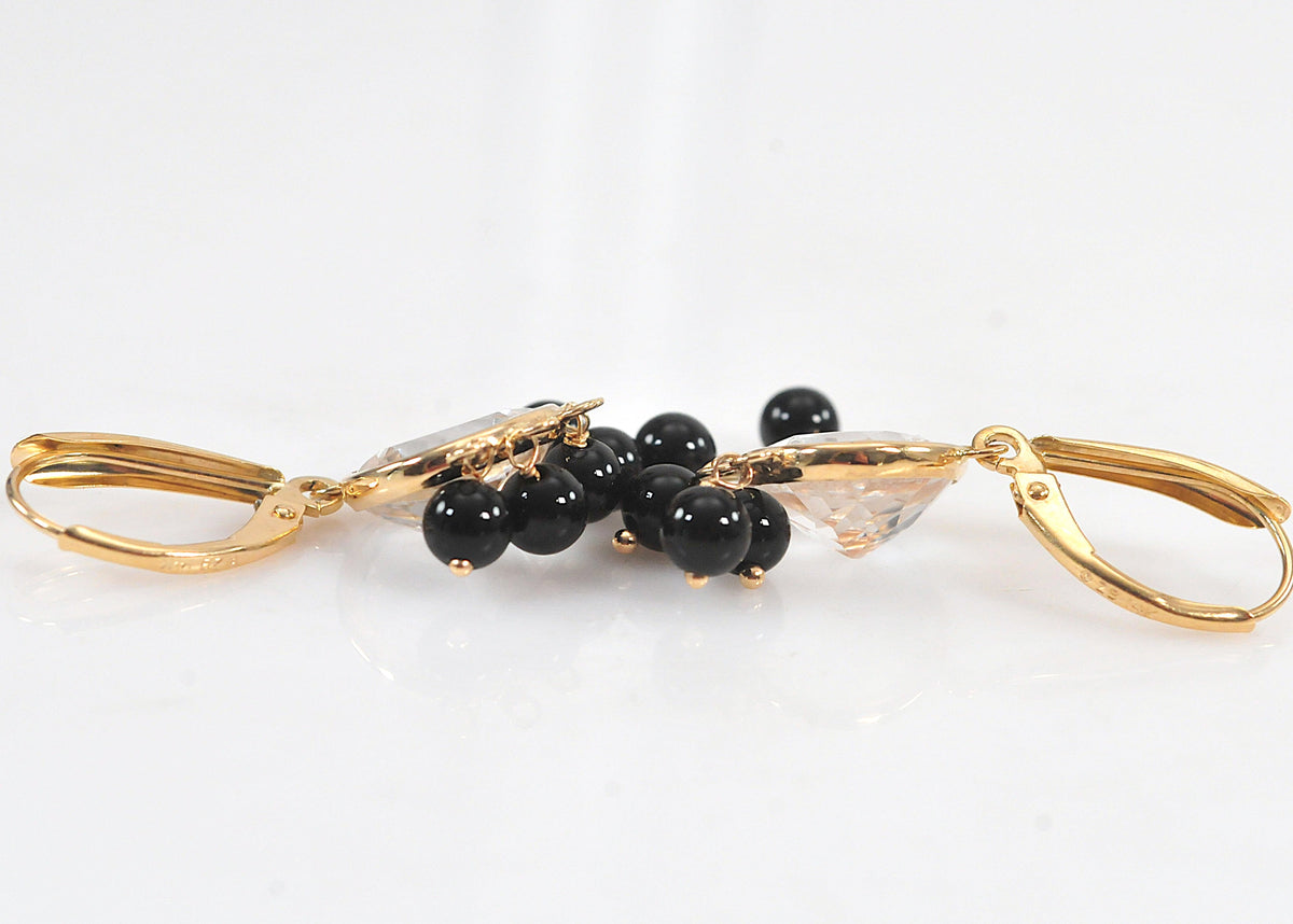 Signed 14K Gold Fringe Earrings