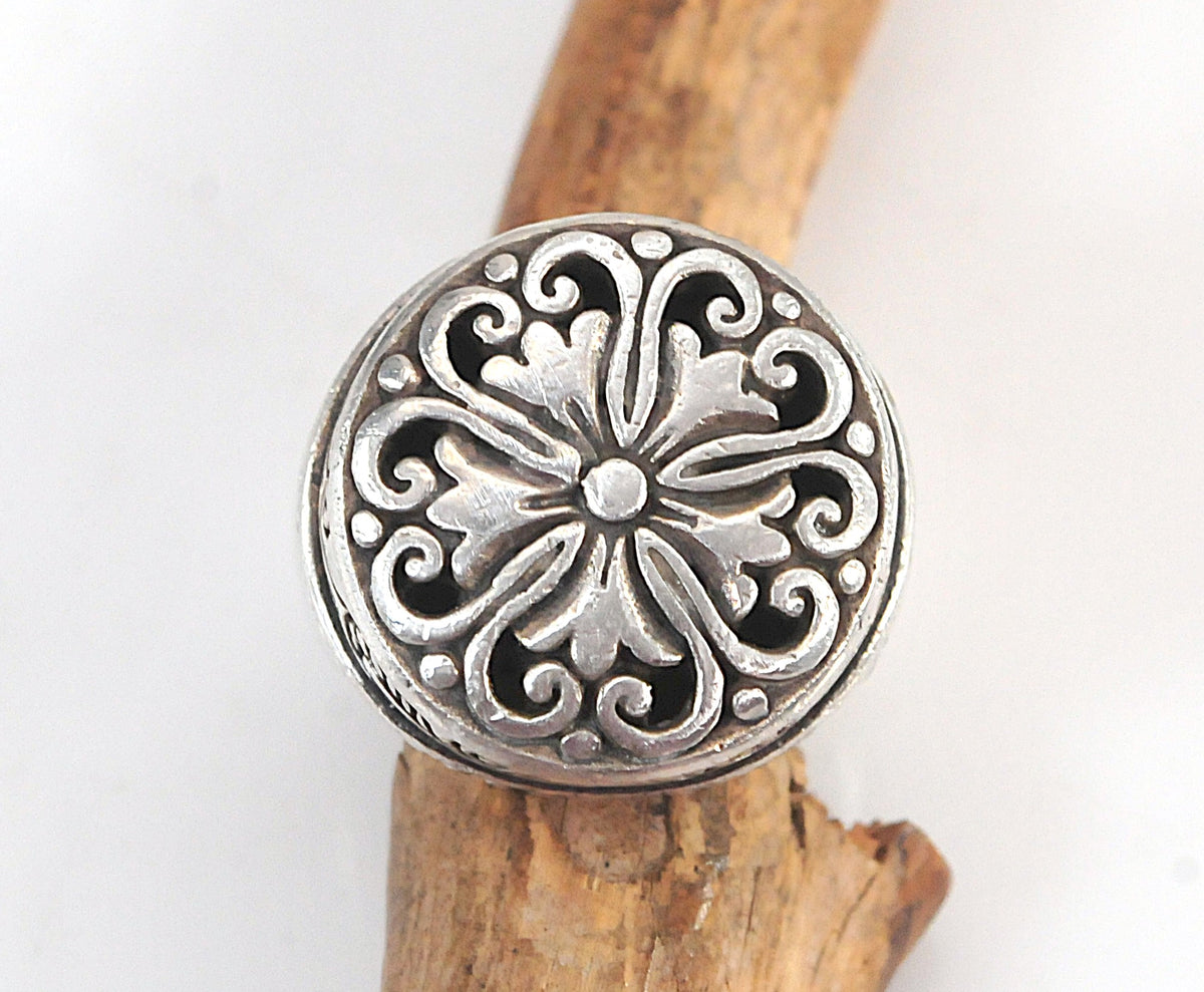 Vintage Brighton Sterling Silver Scroll Heart Ring