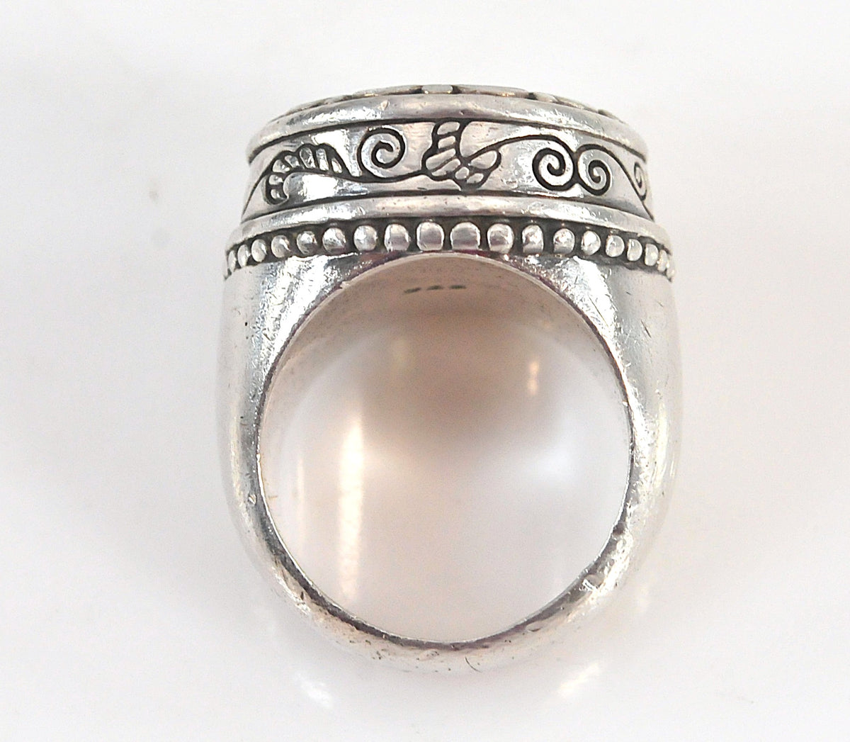 Vintage Brighton Sterling Silver Scroll Heart Ring